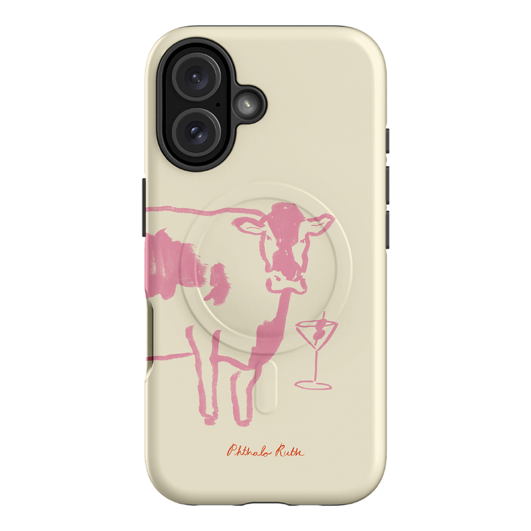 Pink iPhone Case for Women - Cute & Trendy Mootini Design, Slim Protective Cover for iPhone 13/14/15 - Perfect for Everyday Use, Work & Travel
