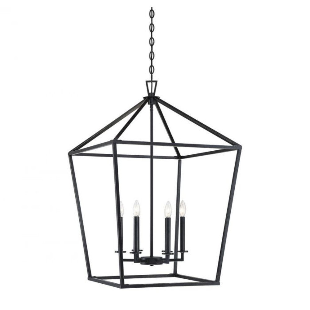Luther 6-Light Modern Chandelier for Foyer Entryway - Elegant Ceiling Light Fixture for Hallway, Living Room, and Dining Room Decor