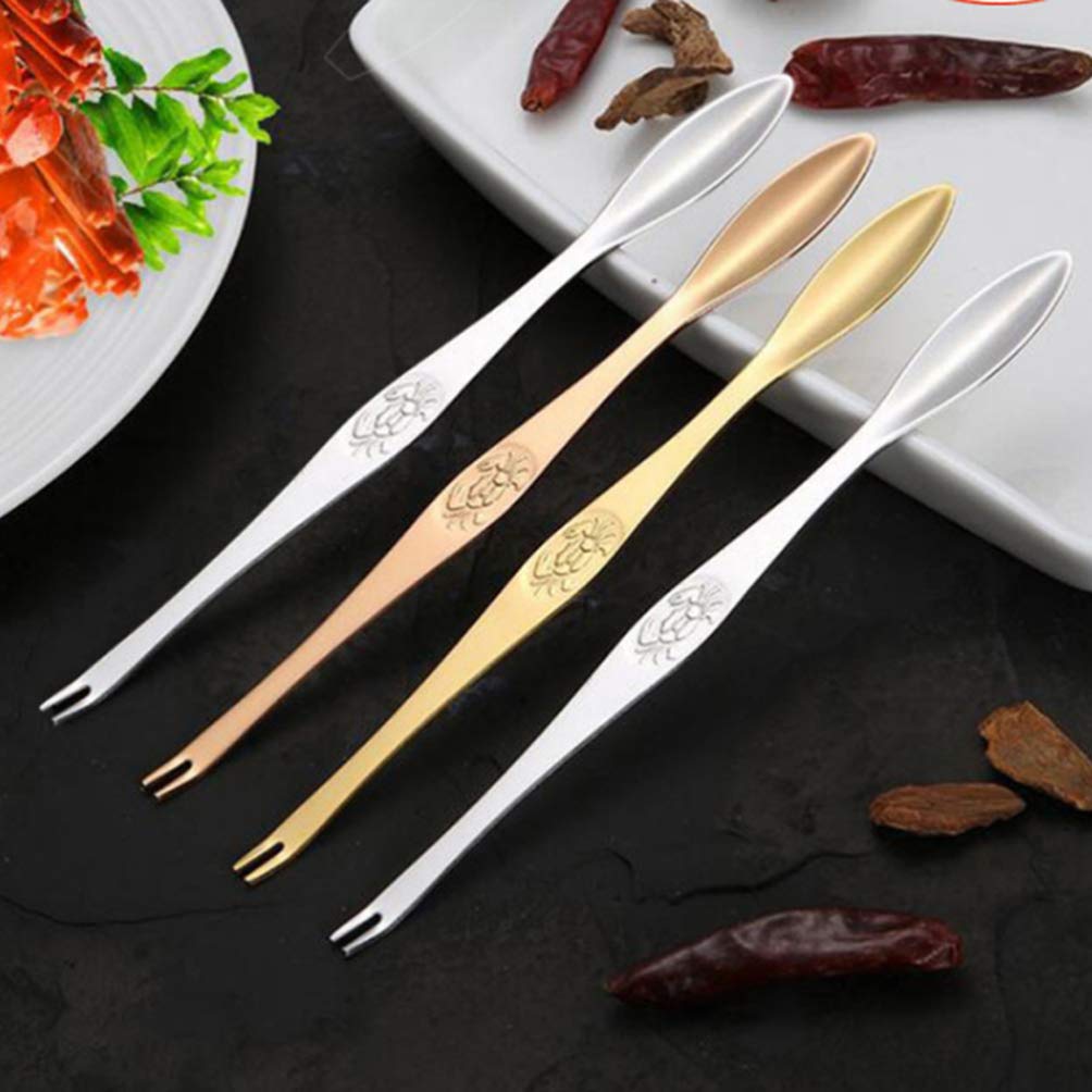 **Cabilock 6-Piece 304 Stainless Steel Lobster Picks & Seafood Forks Set – Crab, Shrimp, Nut, and Shellfish Tools – Perfect for Seafood Boils, Crab Legs, and Nut Cracking**
