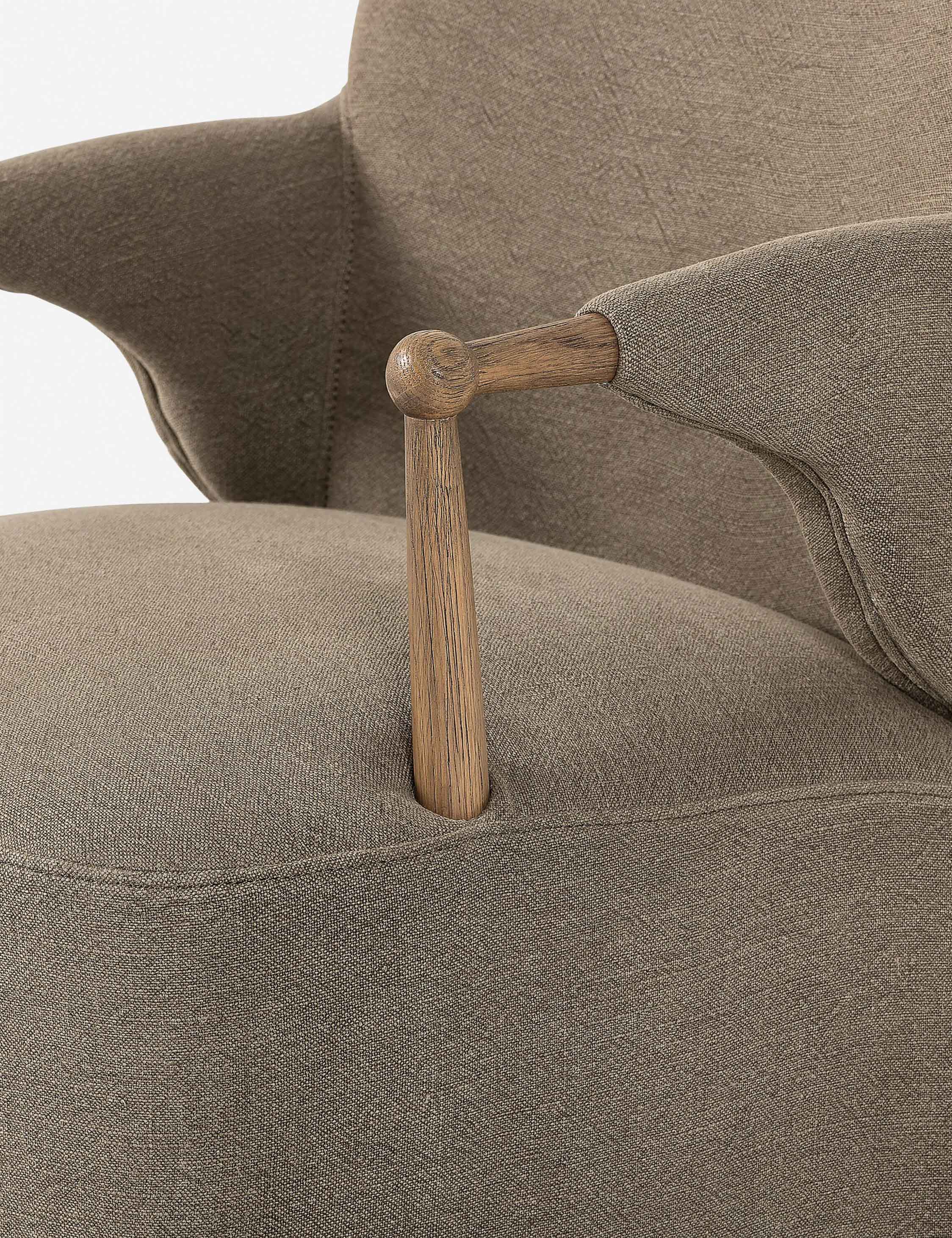 Brently Dining Chair by Amber Lewis x Four Hands - Modern Wooden Dining Chair for Kitchen & Dining Room - Perfect for Home Decor & Entertaining