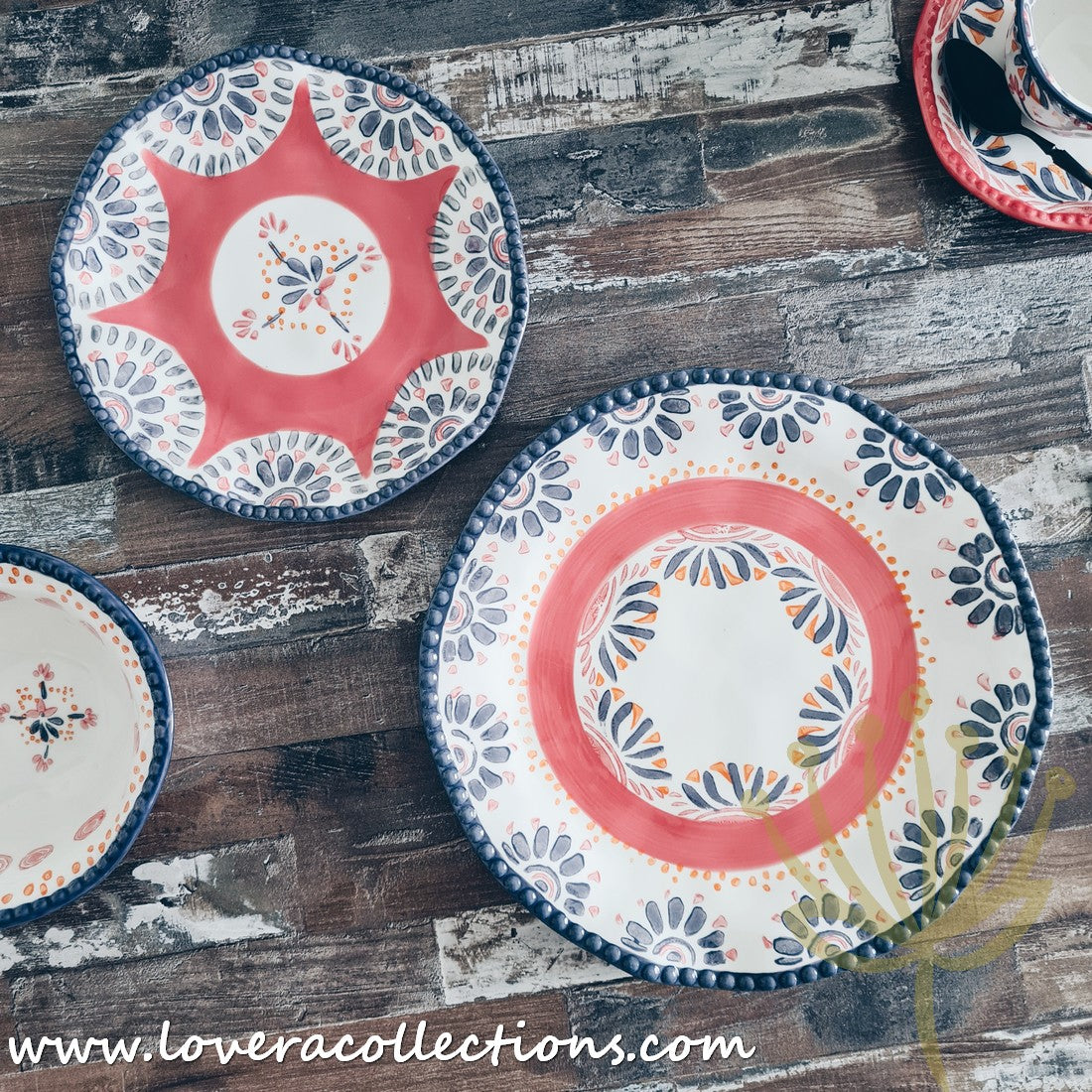 Afrocentric Red Dinnerware & Serveware Set - Elegant African-Inspired Plates, Bowls & Serving Dishes for Stylish Dining & Entertaining | Perfect for Dinner Parties, Holidays & Cultural Celebrations