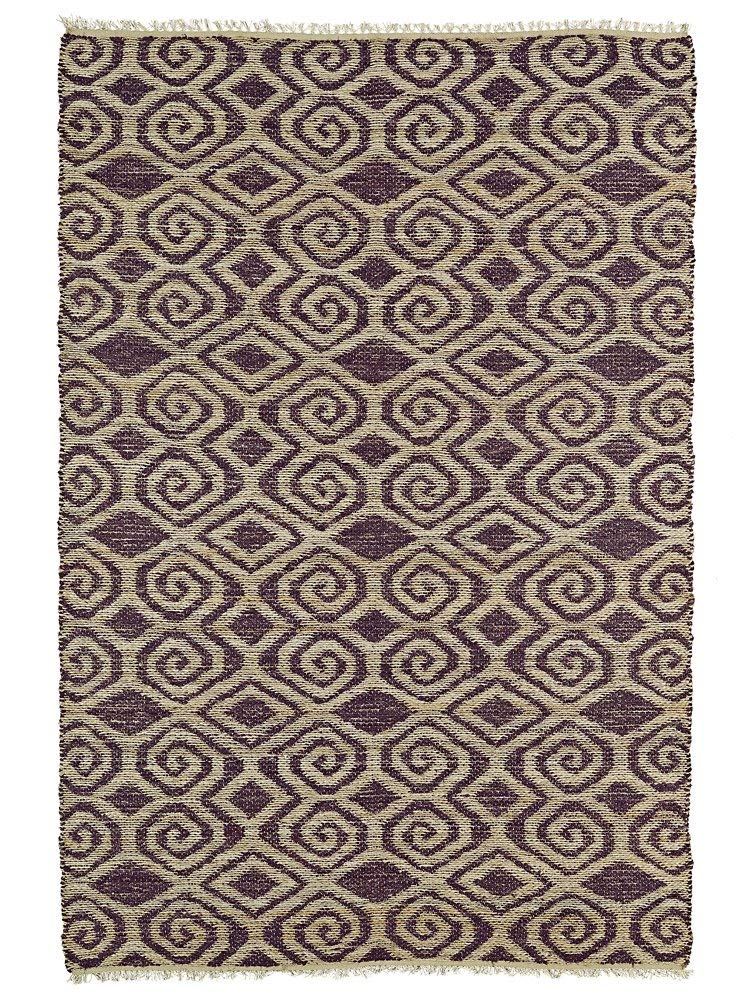 Premium Kaleen OSTKKEN0287811B 8' x 11' Plum Area Rug - Soft Non-Slip Living Room Carpet for Bedroom, Dining Room & Home Decor