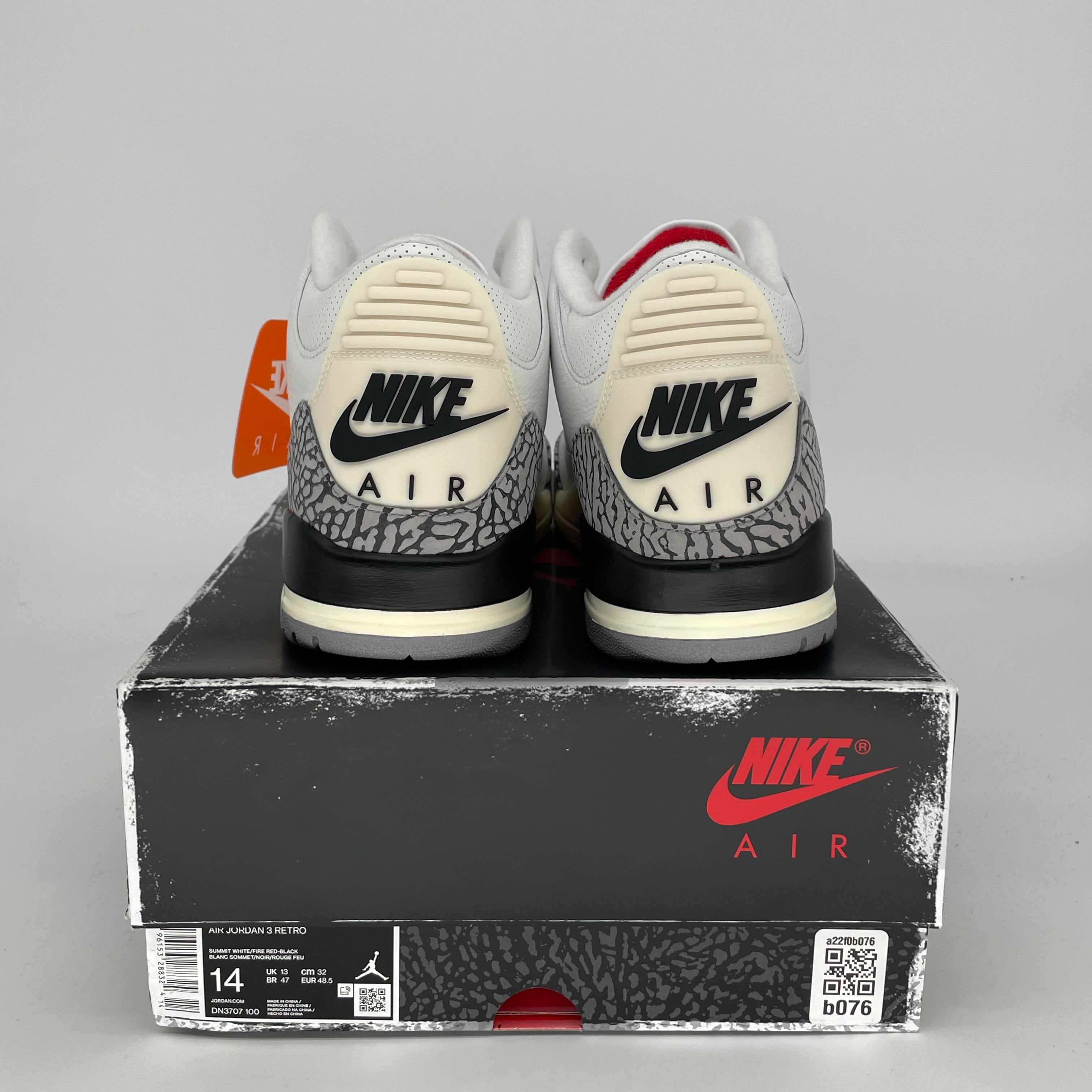 AIR JORDAN 3 White Cement Reimagined Basketball Shoes - Men's Size 14 (DN3707-100) - Retro Style Sneakers for Casual Wear & Street Fashion