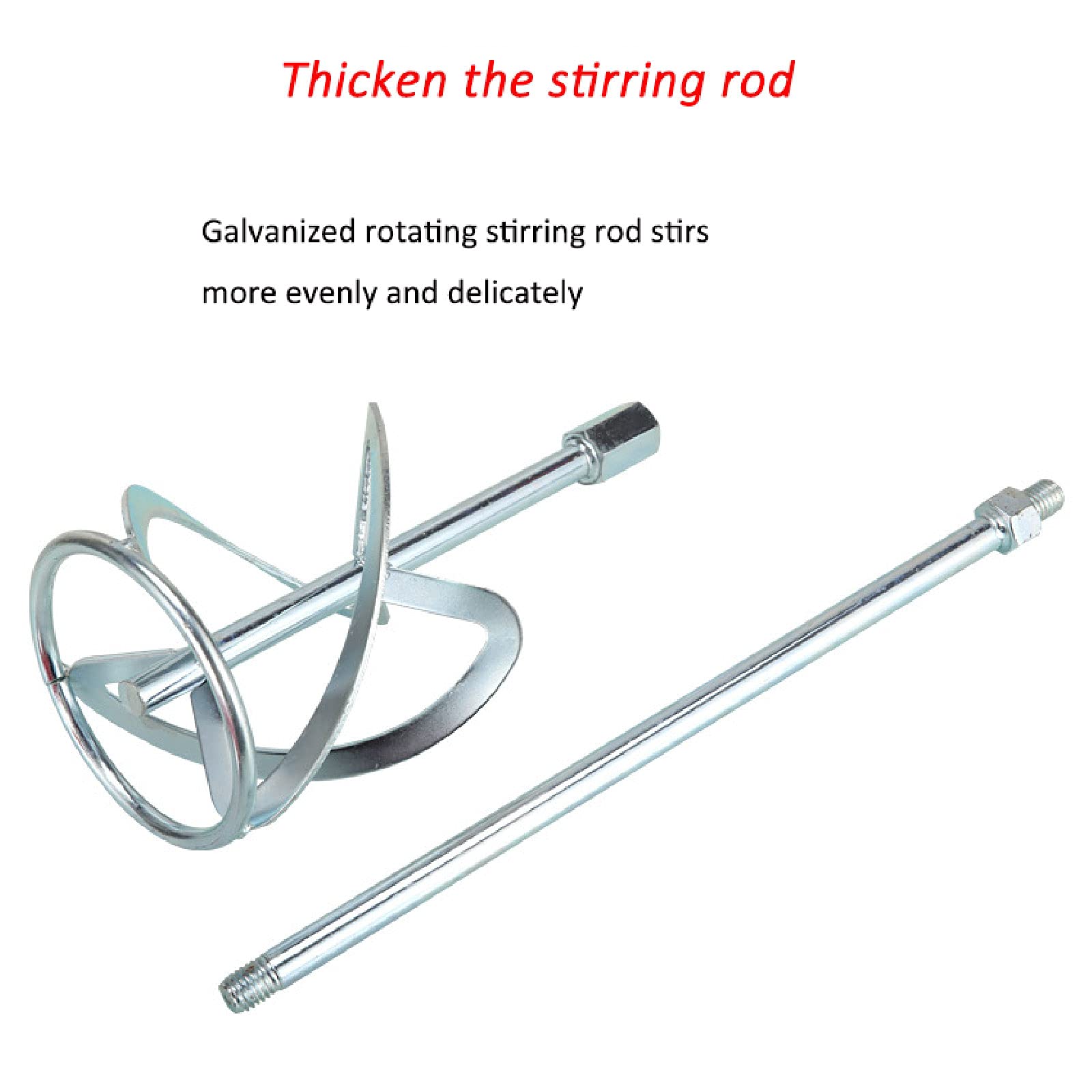 2100W Electric Paddle Mixer with Safety Switch - M14 Pole 60cm Handheld Cement Stirrer for Plaster, Paint, Mortar & Glue Mixing - Blue 220V - Perfect for DIY Home Renovation & Construction Projects