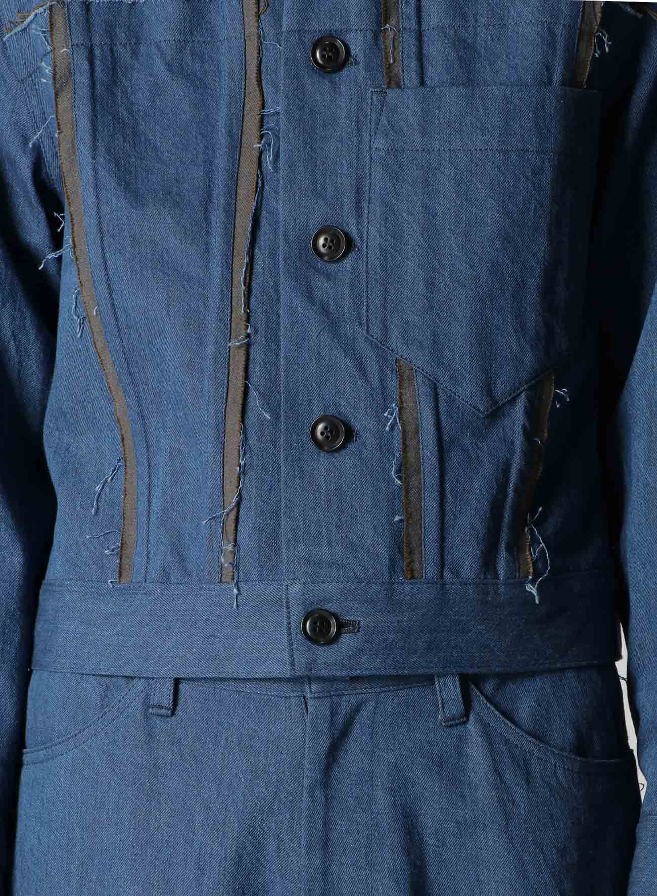 10oz Denim Panelled Jacket for Men & Women - Stylish Casual Outerwear for Everyday Wear, Street Fashion, and Outdoor Activities