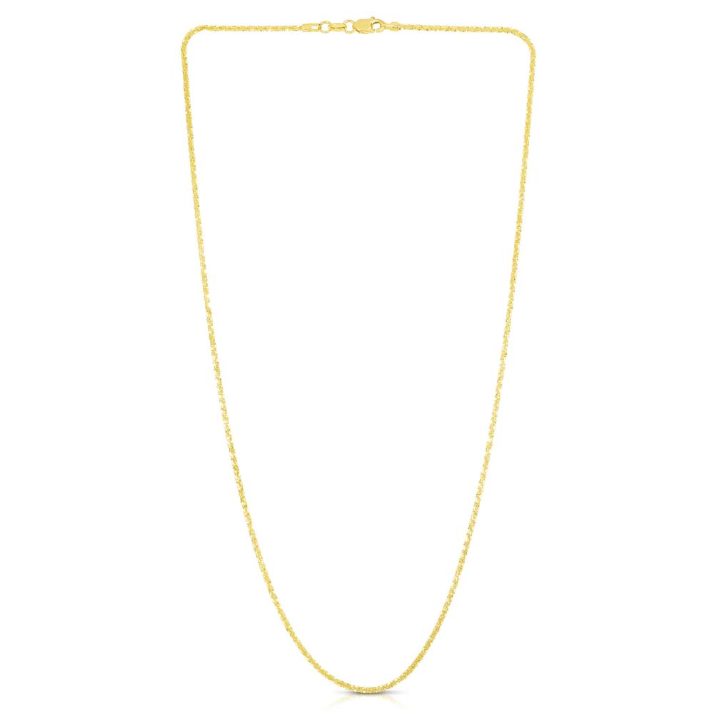 14K Gold 1.5mm Sparkle Chain Necklace - Dainty Delicate Jewelry for Women - Perfect for Layering, Everyday Wear & Special Occasions