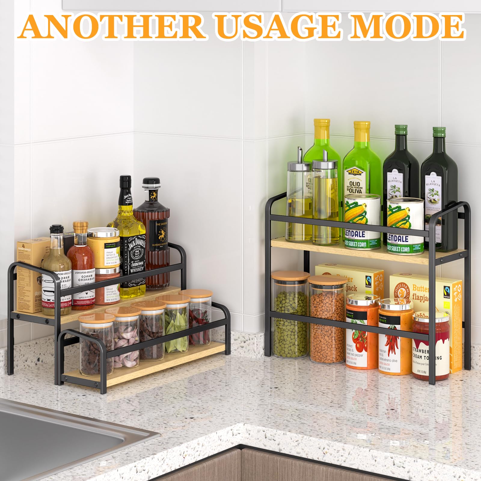 3-Tier Coffee Syrup Organizer Rack - 12 Bottle Capacity for Coffee Bar & Kitchen Countertop | Free Installation, Space-Saving Design | Perfect for Coffee Shops, Home Bars & Spice Storage (Black)