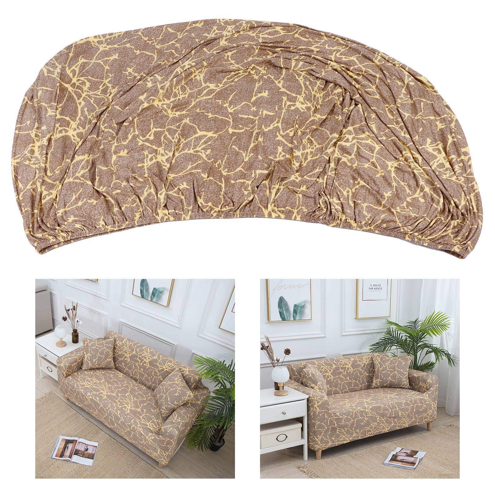 CHICIRIS 3-Seater Sofa Cover with Fixing Strips - Stretchable Couch Slipcover for Living Room & Office - Protects Furniture from Pets, Spills & Stains