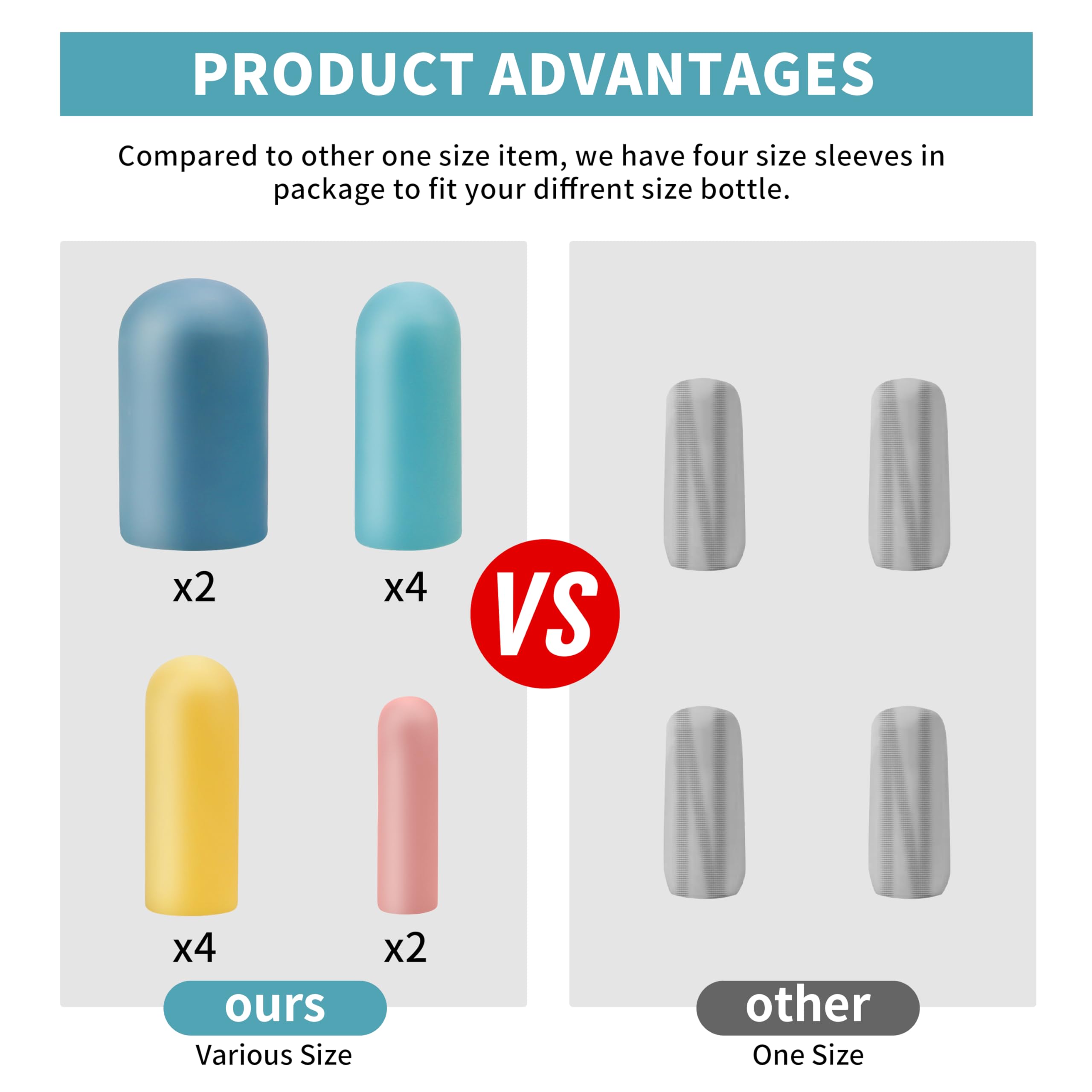 12 Pack Multi-Size Silicone Bottle Covers - Leak-Proof Travel Essentials for Women & Men | Perfect for Cruise Ships, Airplanes & Toiletries Organization | Reusable Elastic Sleeves for Shampoo, Lotion & Cosmetic Bottles