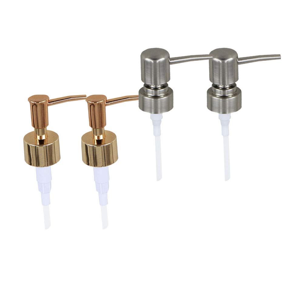 Hemoton 4-Pack Press Pump Head Replacement - Durable Dispenser Nozzle for Bottles | Ideal for Lotion, Soap & Cosmetic Containers