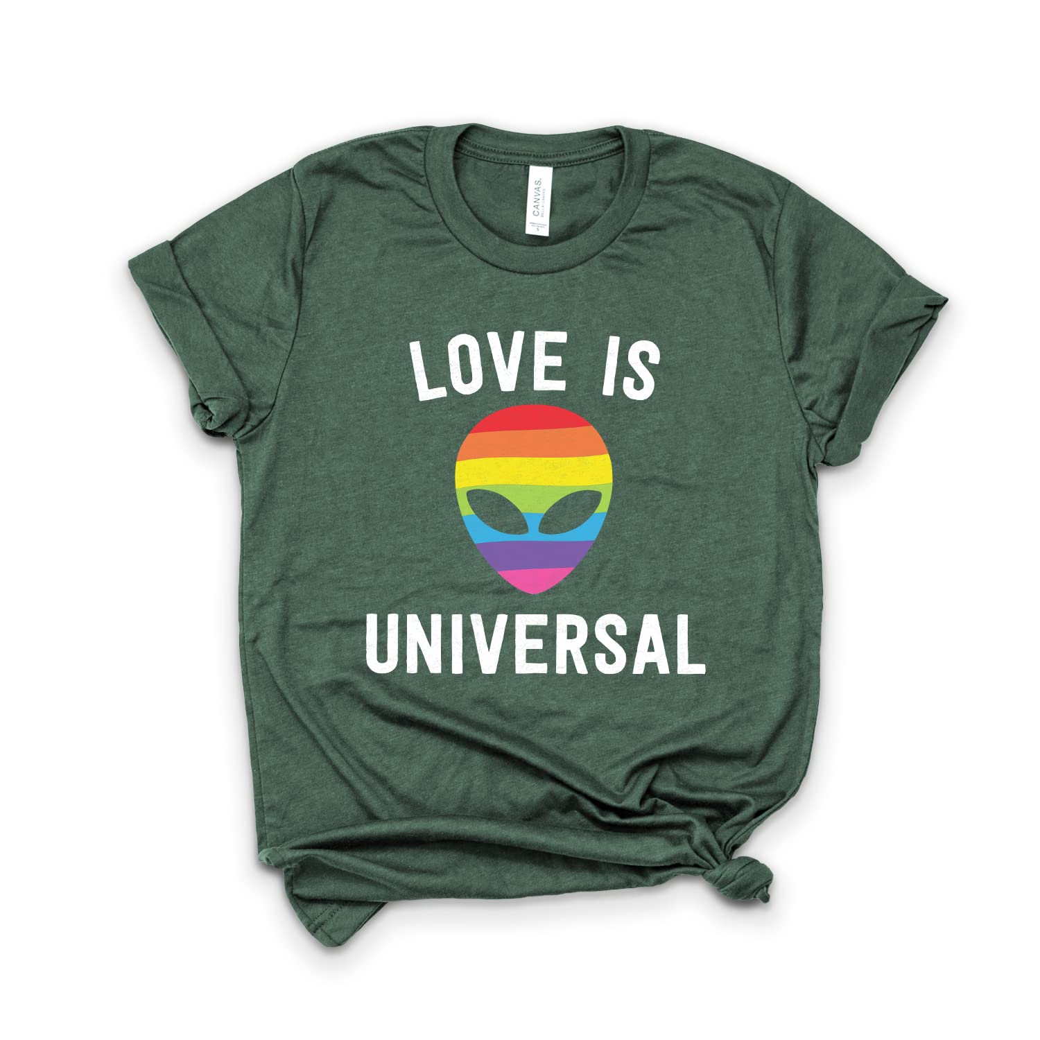 Love Is Universal T-Shirt - LGBT Pride Shirt with Heart Design - Unisex Softstyle Tee for Gay Pride, Equality & Love - Perfect for Pride Parades, LGBTQ Events & Everyday Wear