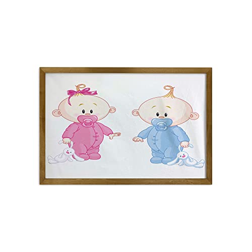Pale Blue and Pink Peach