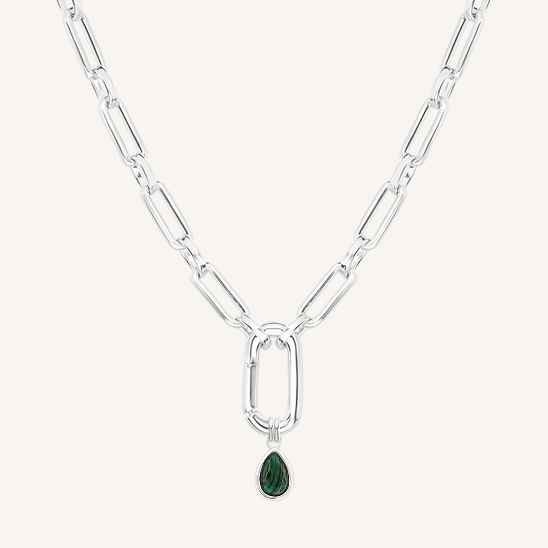 Malachite Trove Charm Necklace - Handmade Gemstone Jewelry for Women, Boho Style Healing Crystal Pendant - Perfect for Meditation, Yoga & Spiritual Gifts