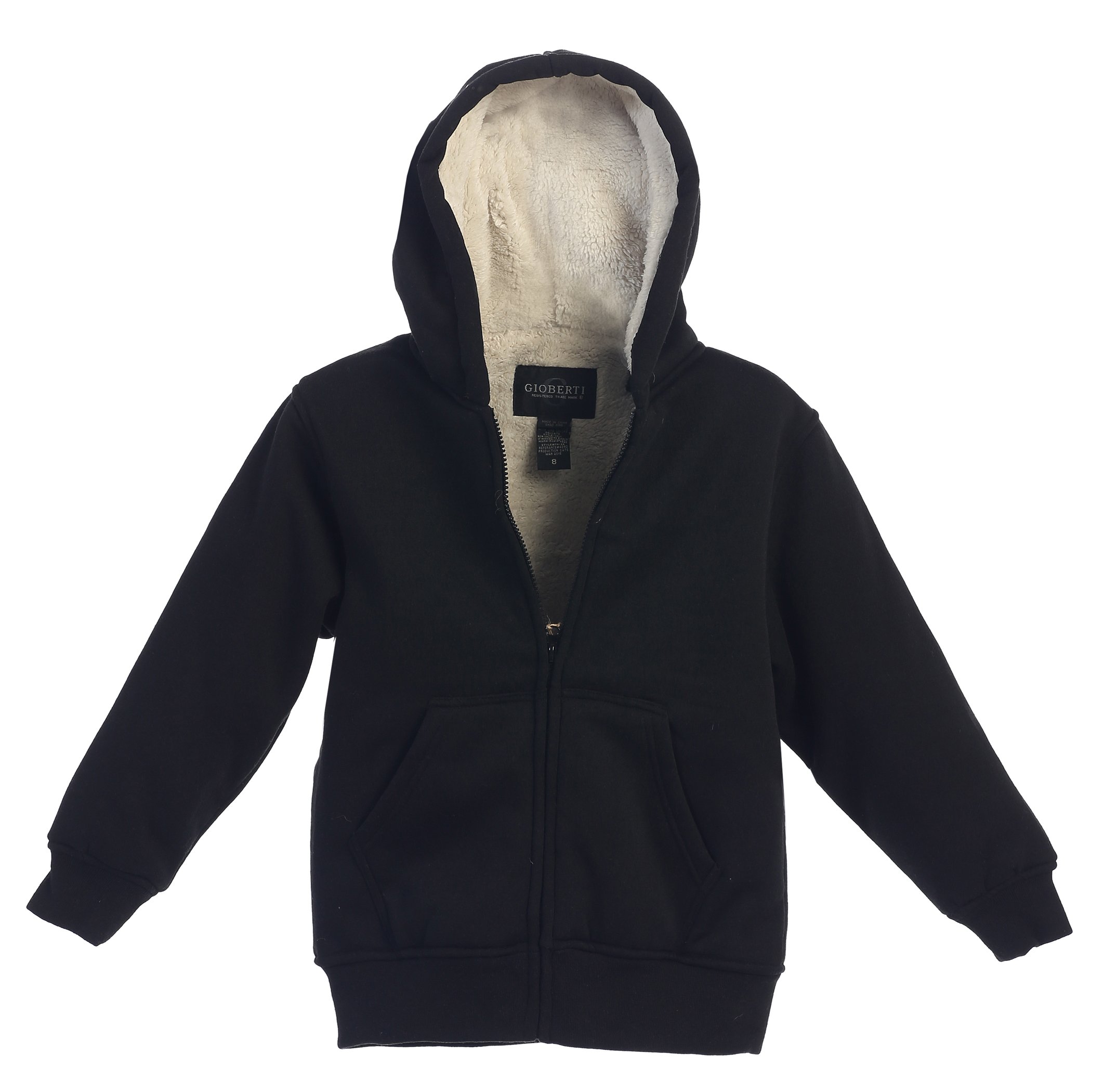Gioberti Boys Zip Up Fleece Hoodie Jacket - Warm Winter Pullover for Kids - Perfect for School, Outdoor Play & Casual Wear