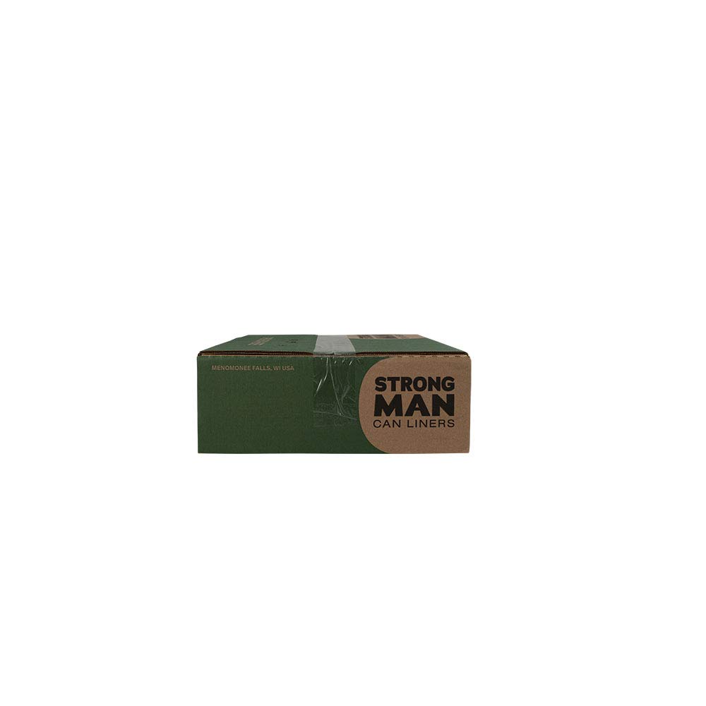Strongman 40x46 Can Liners - 1.5MIL Thickness, 40-45 Gallon Trash Bags (100 Count/Case) - Heavy Duty Garbage Bags for Home, Office & Commercial Use