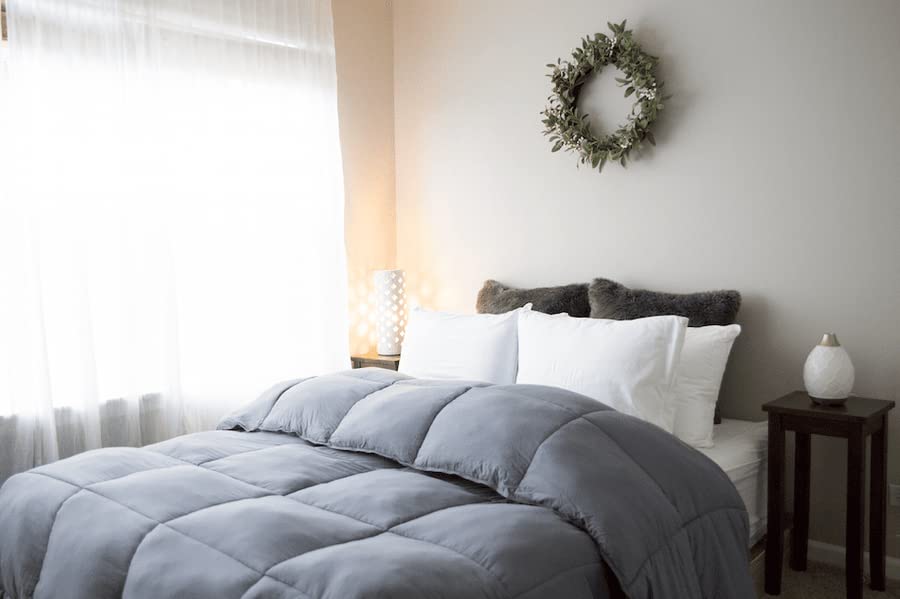 Pillowtex 3-Piece All Season Comforter Set with Matching Pillow Shams - Twin/Twin XL Size Soft Cream Bedding for Cozy Sleep & Guest Room Decor