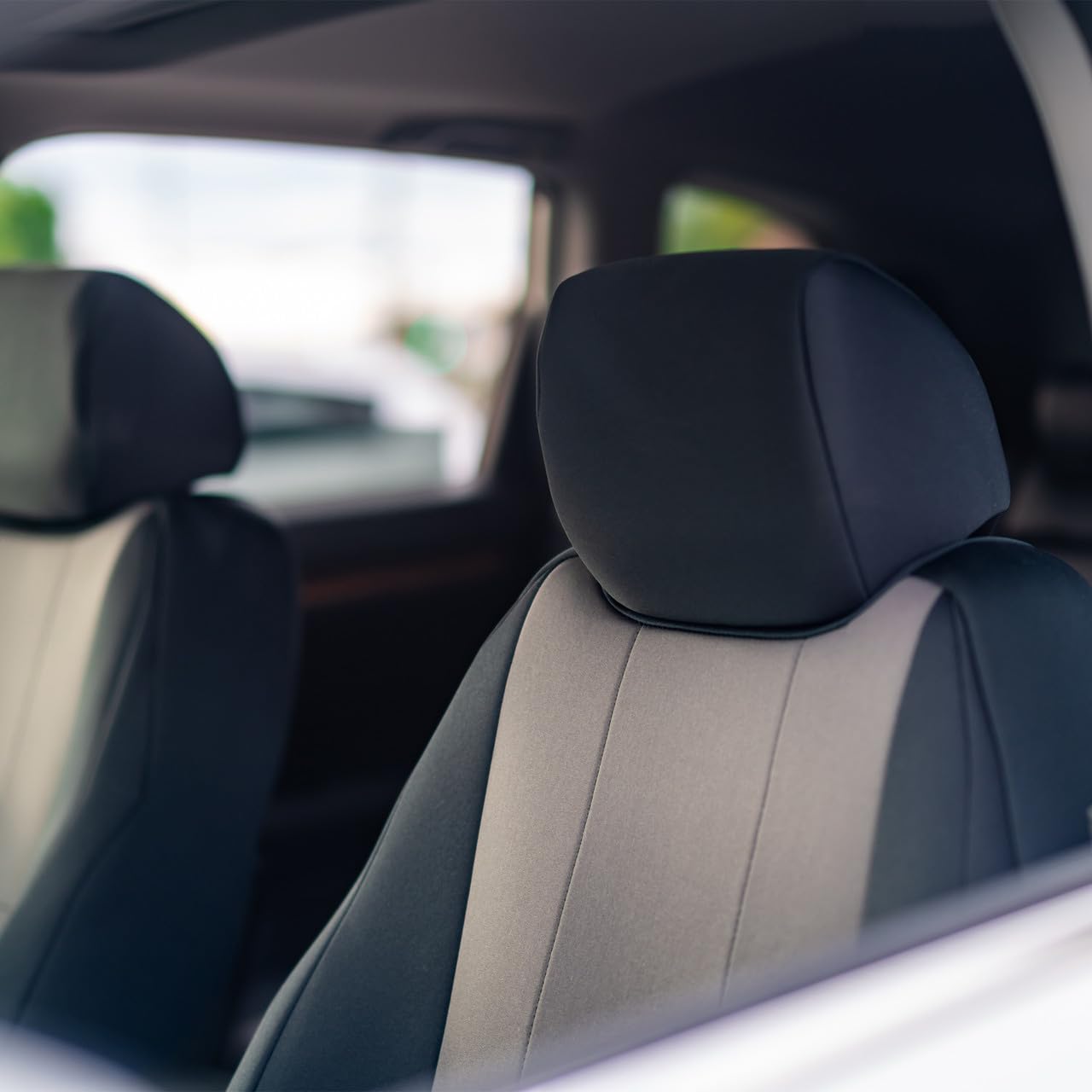 Custom Neoprene Seat Covers for GMC Sierra 1500 (2019) - Black 40/20/40 Bench with Console Opening | Durable, Water-Resistant & Perfect for Work Trucks, Off-Roading & Daily Commutes