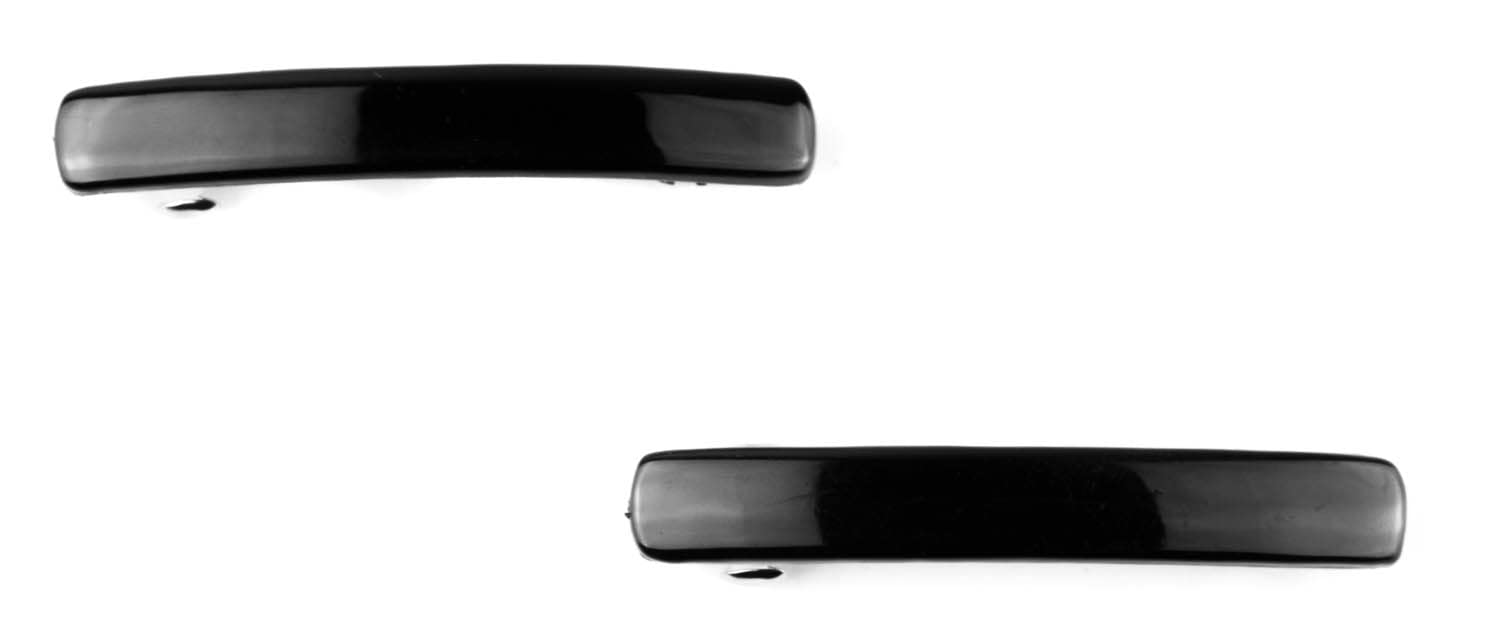 Mytoptrendz ® 2 Pack Small Plain Barrette French Style Auto Clasp Hair Clips for Women & Girls - Thin Hair Accessories (Black Rectangle) - Perfect for School, Work & Everyday Hairstyles