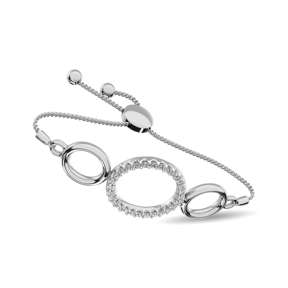 1/6 ct Diamond Circle Bracelet in Sterling Silver - Elegant Jewelry for Women, Perfect for Gifts, Parties & Everyday Wear