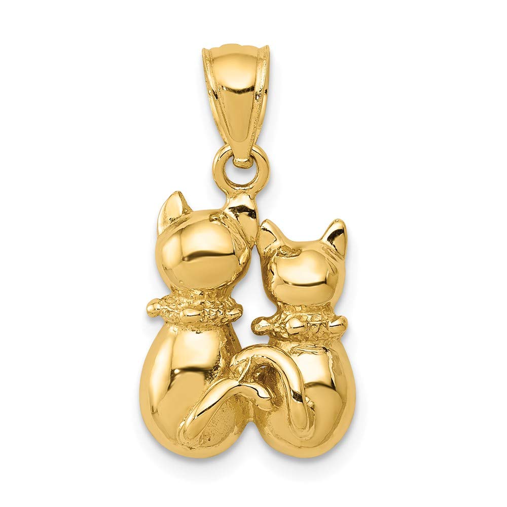 14K Solid Yellow Gold Cat Pendant Necklace - Elegant Feline Jewelry for Women - Perfect Gift for Cat Lovers, Birthday & Anniversary - Wear Daily or for Special Occasions