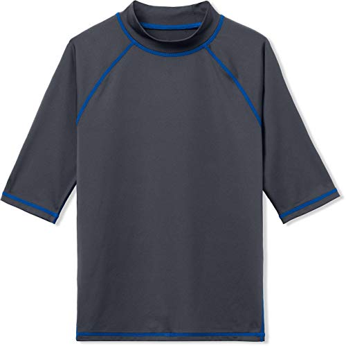 Mid Sleeve Rashie Charcoal & Cobalt Blue