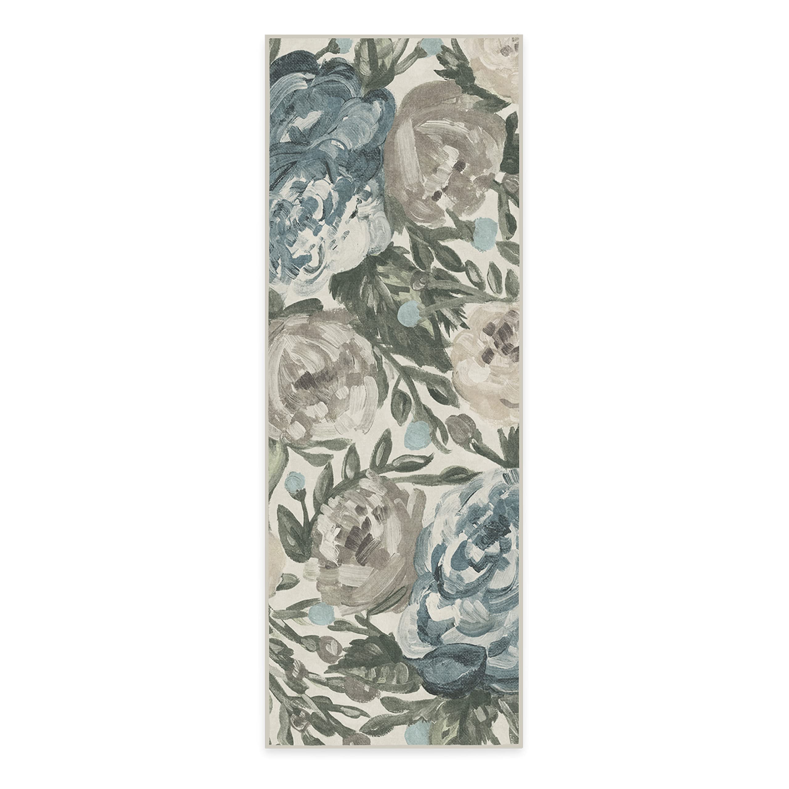 Washable 2x7 Runner Rug - Camellia Jade Non-Slip Ruggable Rug for Hallway, Kitchen, Entryway | Premium Indoor Rug for Living Room, Bedroom, Office with Gripper Pad | Perfect for High Traffic Areas and Pet-Friendly Homes
