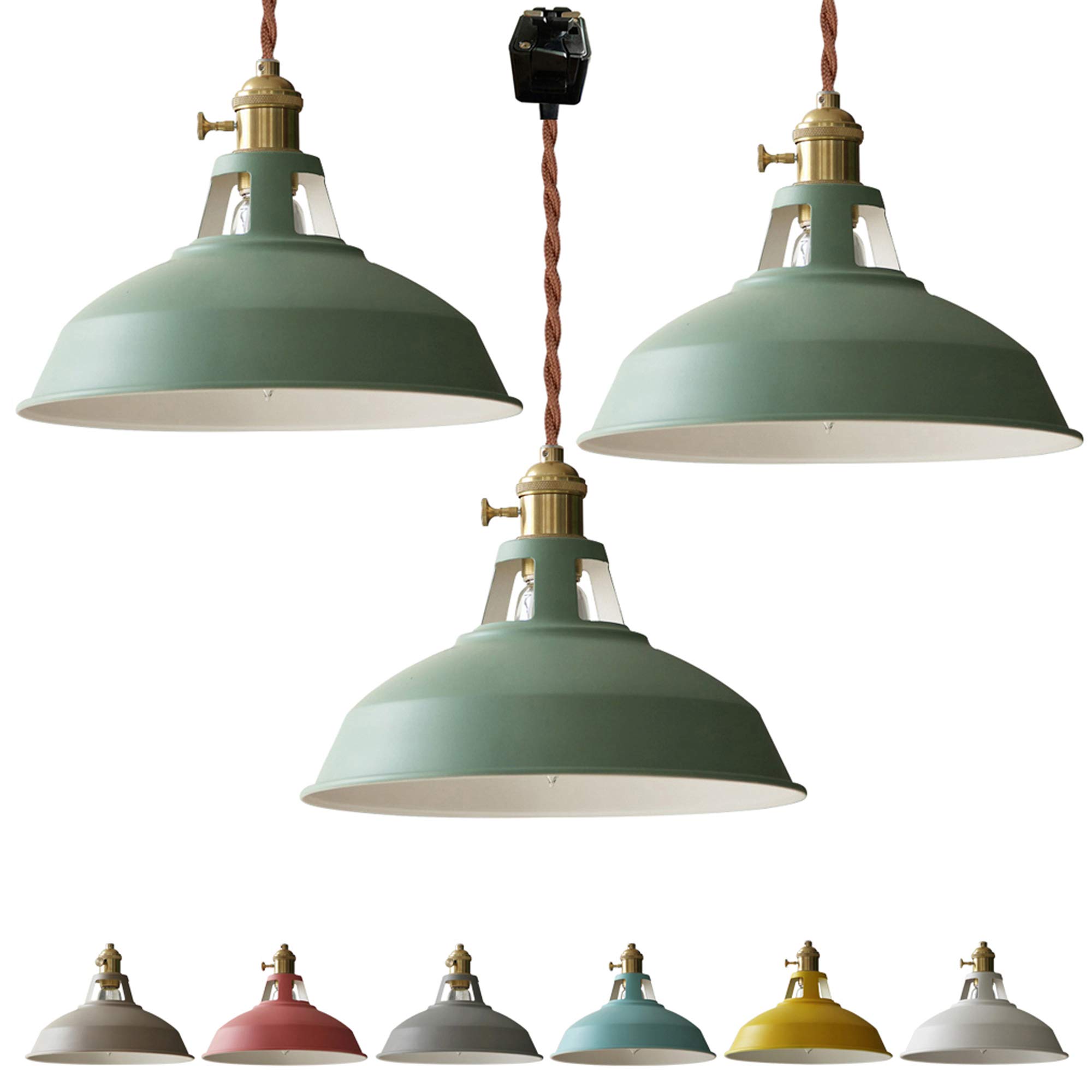 Vintage Industrial Track Pendant Lighting - 3-Light Iron Art Fixture for Coffee Shops, Restaurants & Show Windows - Customizable Warm Green Finish (Bulbs Not Included) | Perfect for Cafe, Bar & Retail Decor