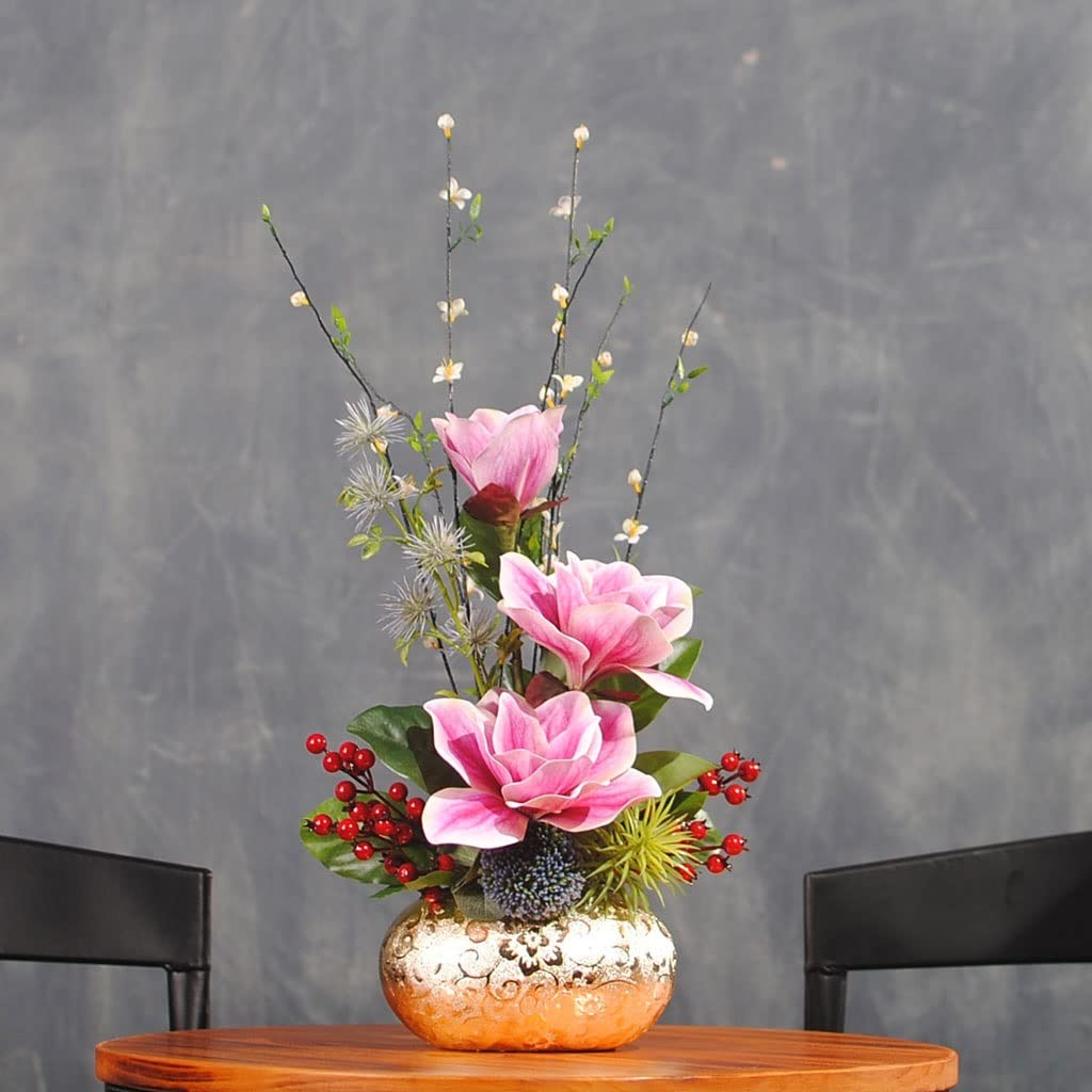 Silk Orchid Artificial Flowers - Elegant White Fake Flower Set for Floral Arrangements, Home Decor, and Wedding Centerpieces | Perfect for Living Room, Office, and Event Decoration