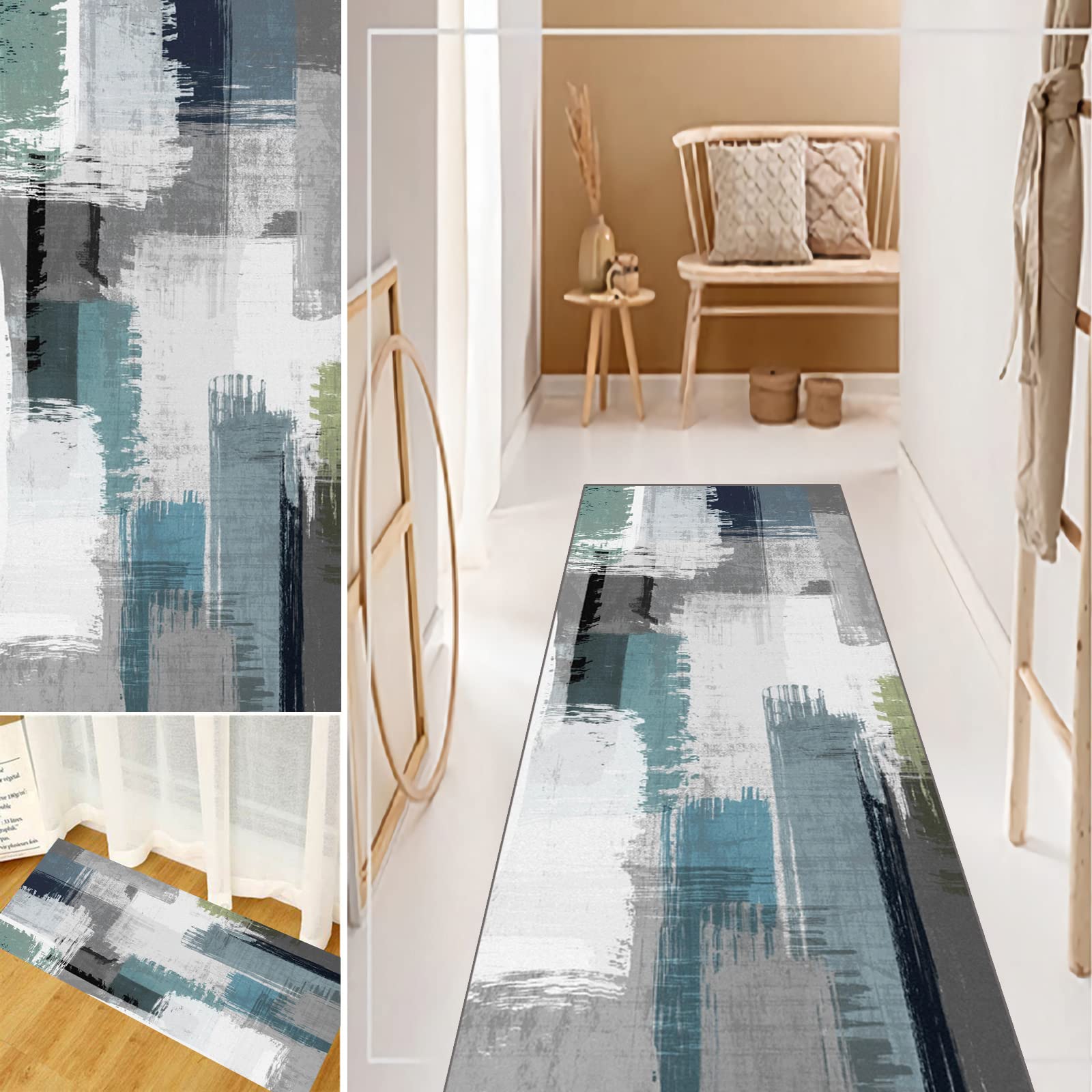 Non-Slip Washable Hallway Runner Rug 3'3