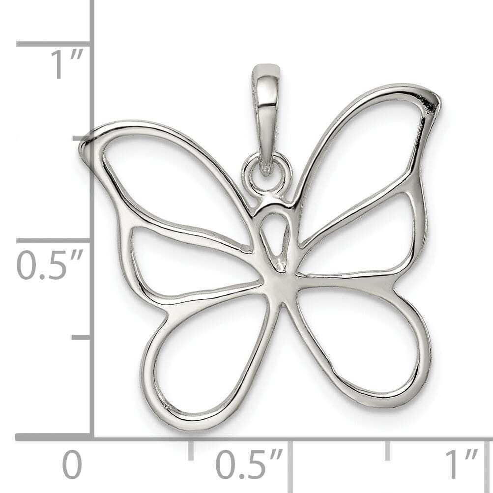 Elegant Sterling Silver Polished Butterfly Pendant Necklace - Perfect for Women's Jewelry Gifts, Birthday & Anniversary Presents | Ideal for Everyday Wear, Special Occasions & Fashion Accessories