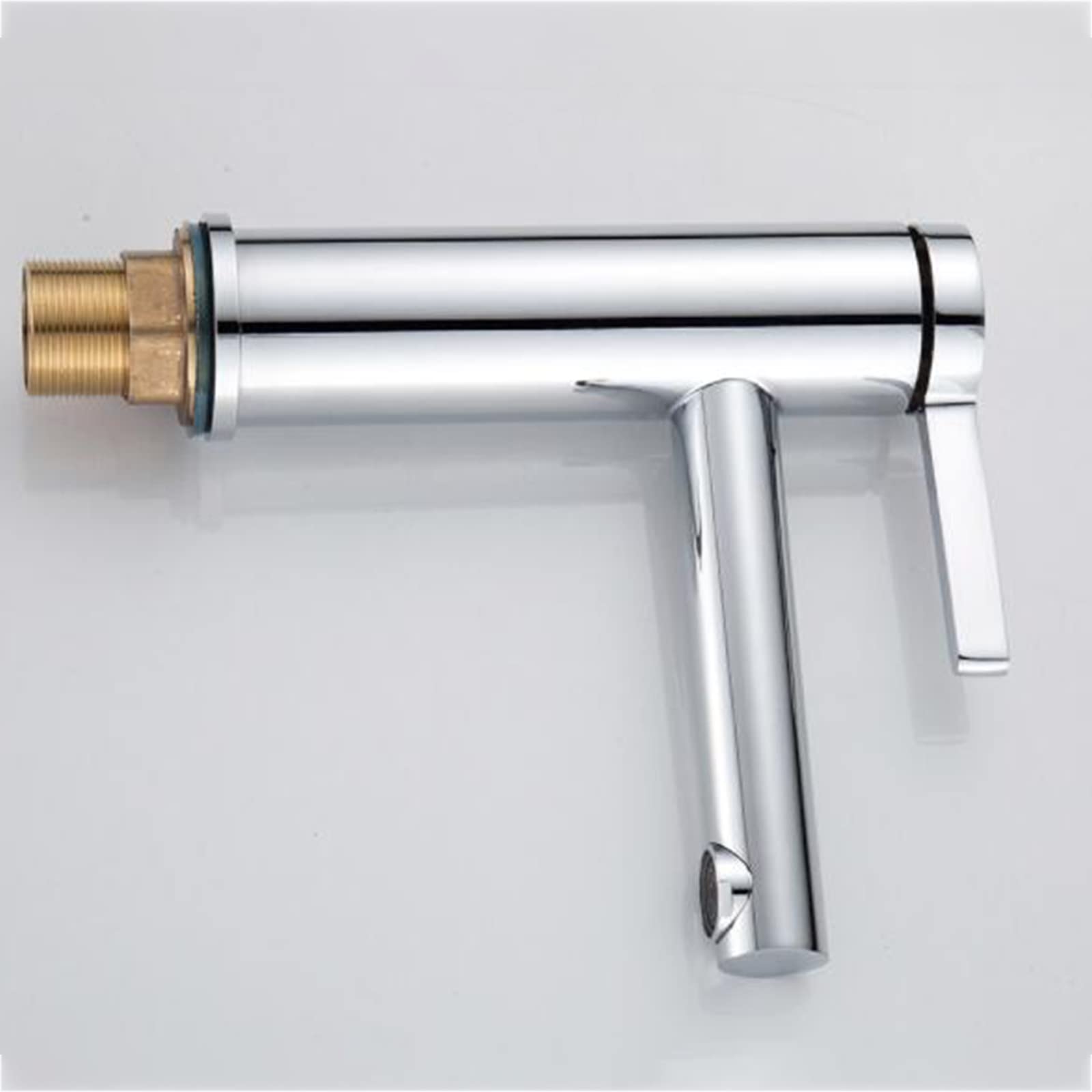 Premium Single Handle Bathroom Sink Faucet - Brass Basin Mixer Tap with Aerator - Hot & Cold Water Adjustable Chrome Plated Vessel Sink Faucet for Modern Bathrooms, Powder Rooms & Guest Baths