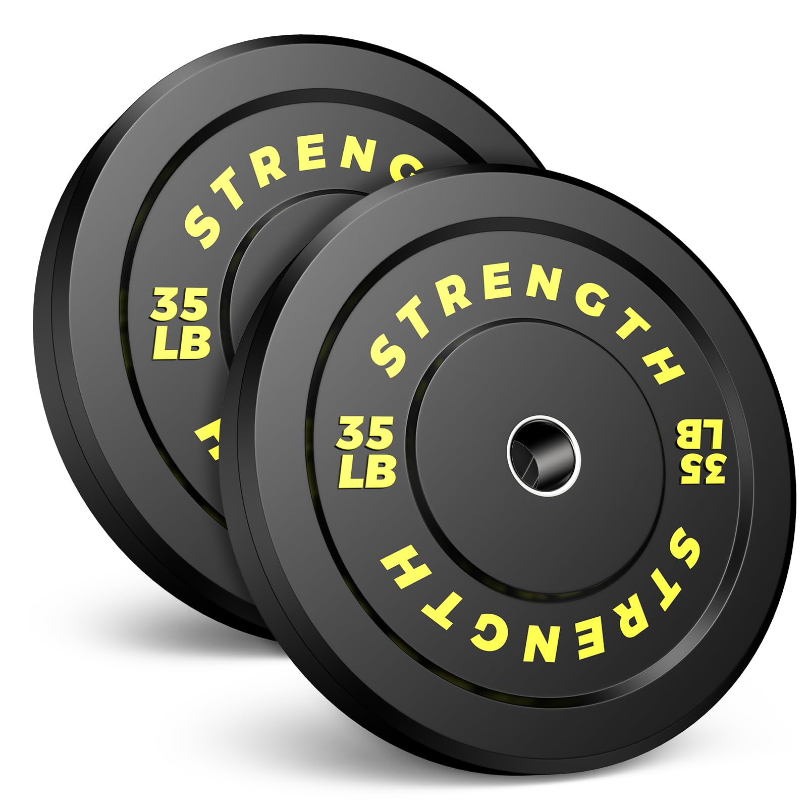 Olympic Bumper Plates Set - Premium Virgin Rubber Weight Plates for CrossFit, Powerlifting & Strength Training - Ideal for Home Gyms & Commercial Fitness Centers