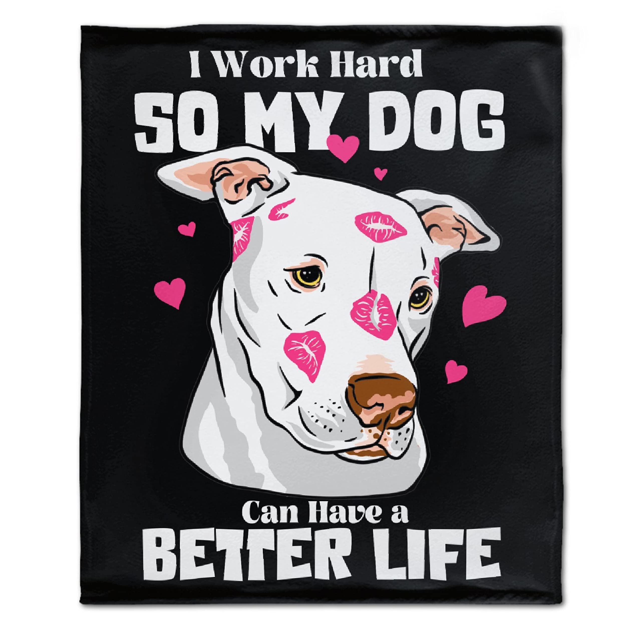 **Pitbull Flannel Dog Blanket - Ultra Soft Fleece Throw Blanket for Adults & Kids, 120