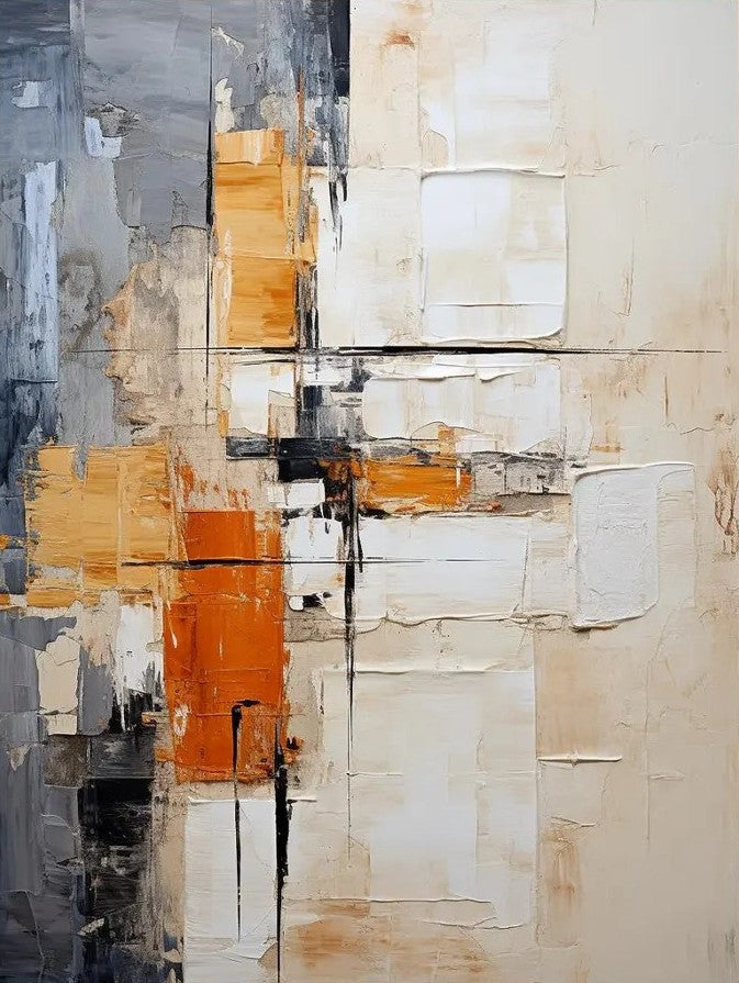 Modern Abstract Acrylic Canvas Painting - Large Contemporary Wall Art for Bedroom, Living Room & Dining Room Decor - Perfect for Home Office and Modern Interior Design