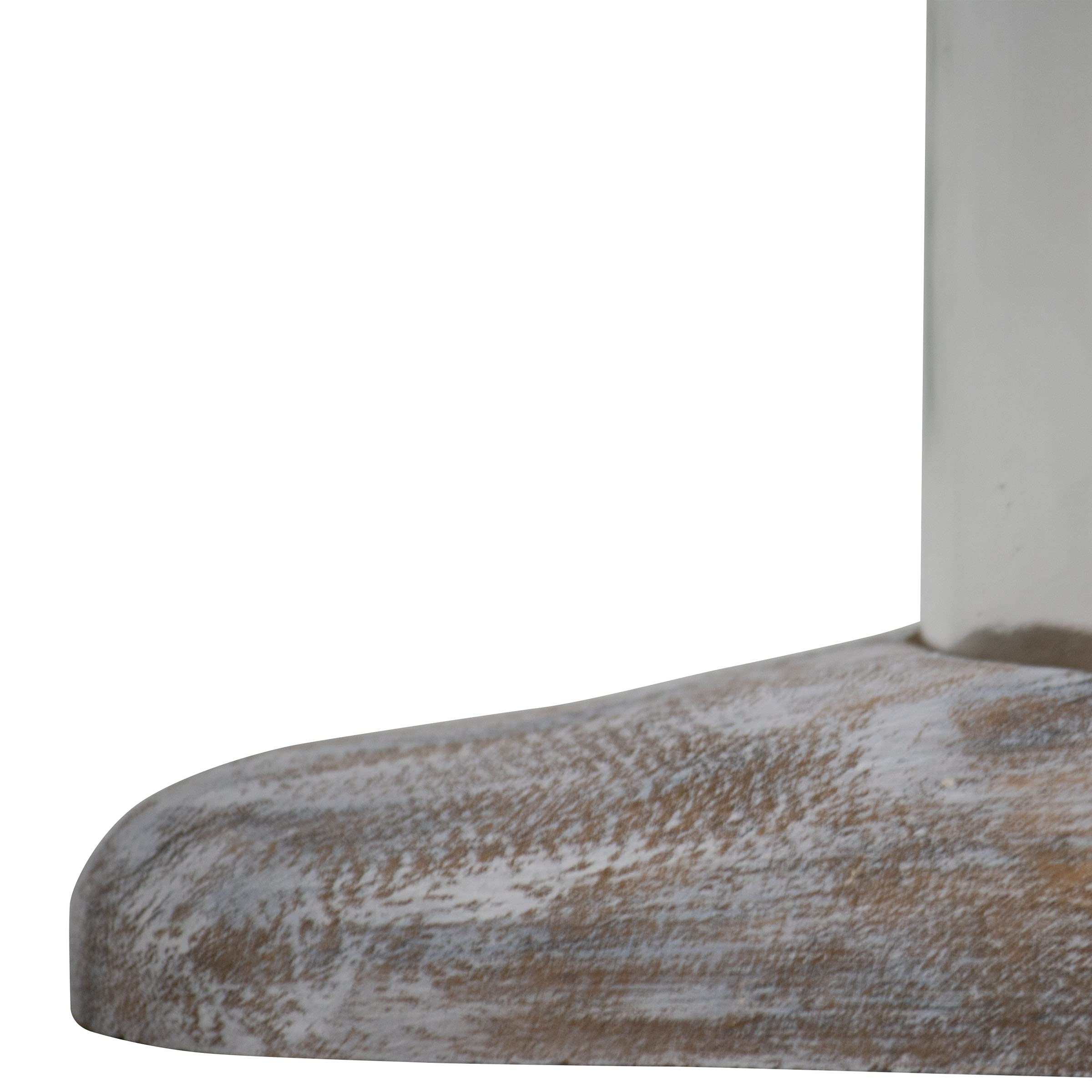 Whitewashed Wood Bud Vase Holder with Glass Insert - Rustic Home Decor for Centerpieces, Weddings & Farmhouse Style - Perfect for Dining Tables, Shelves and Mantel Displays