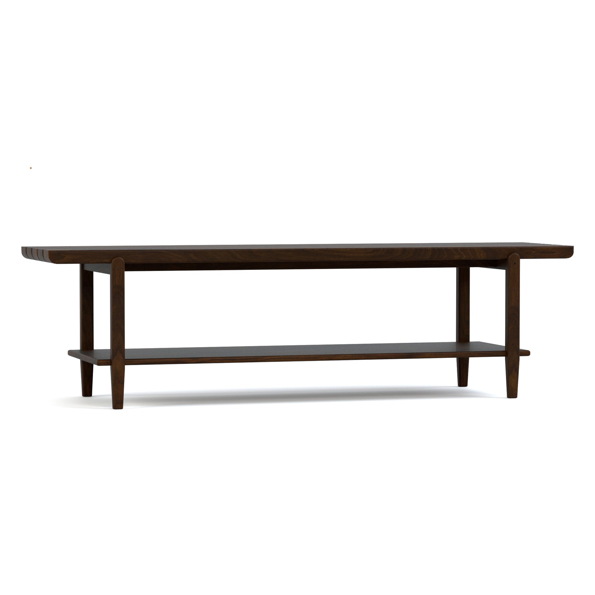 Hudson Valley Slatted Bench - Modern Wooden Bench for Indoor & Outdoor Use - Perfect for Patio, Garden, and Entryway Decor