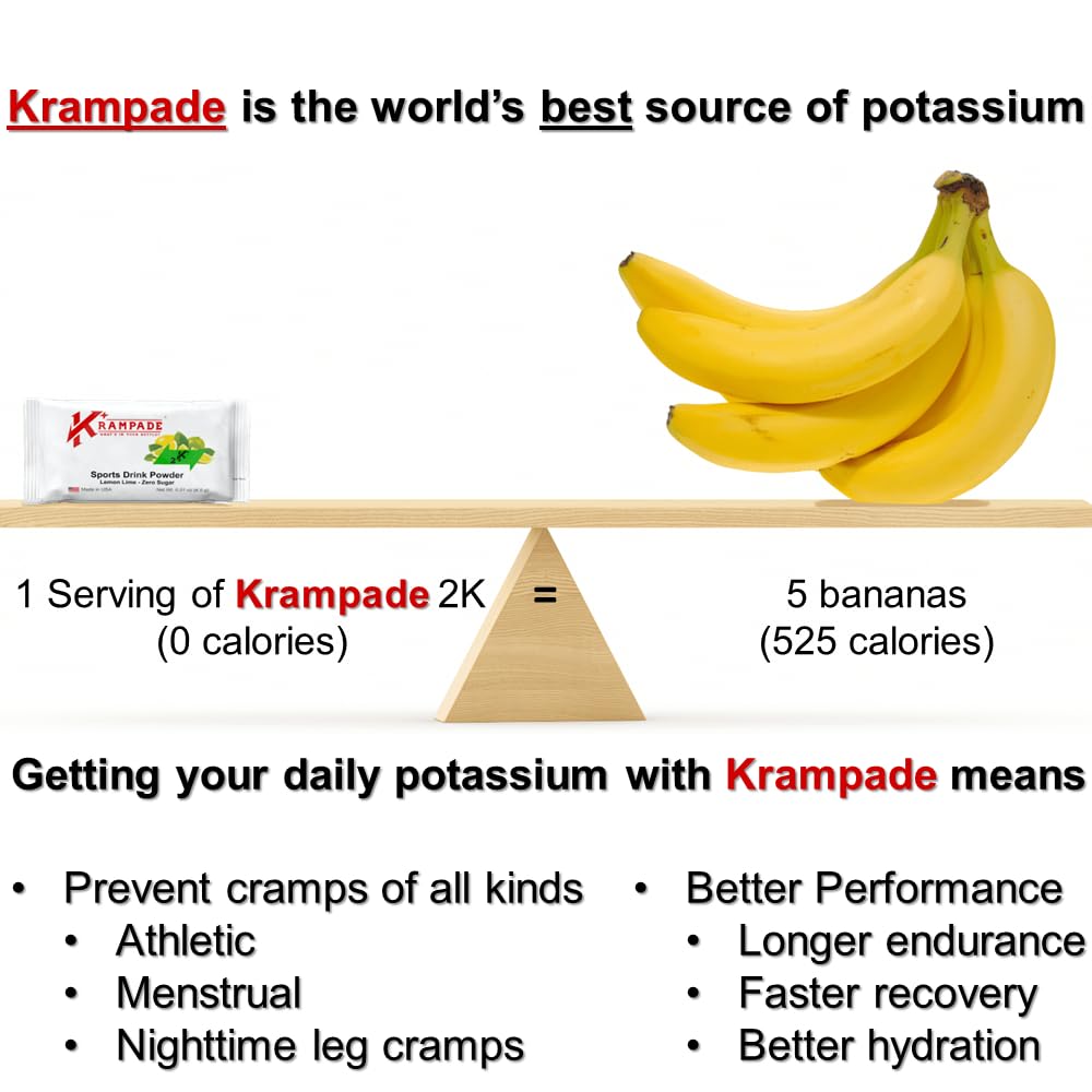 Electrolytes Powder with 2000mg Potassium Supplement | 2X More Potassium Than Coconut Water | Muscle Cramp Relief & Hydration Boost | Perfect for Workout Recovery, Sports & Outdoor Activities