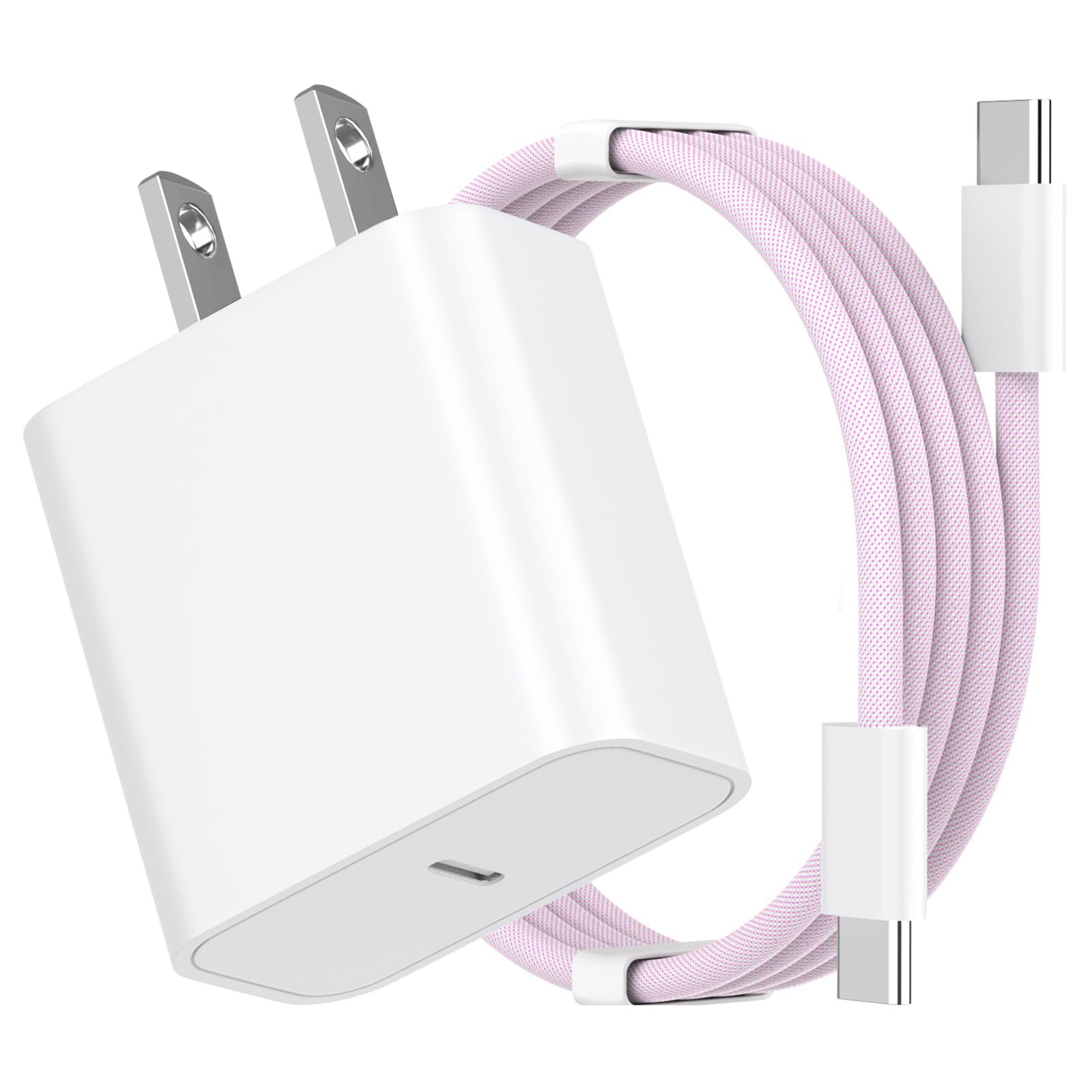 MFi Certified 20W USB C Fast Charger Block & 6FT USB C to USB C Cable - Compatible with iPhone 16 Pro Max/16 Pro/16/15 & iPad - Quick Charging for Home, Office & Travel