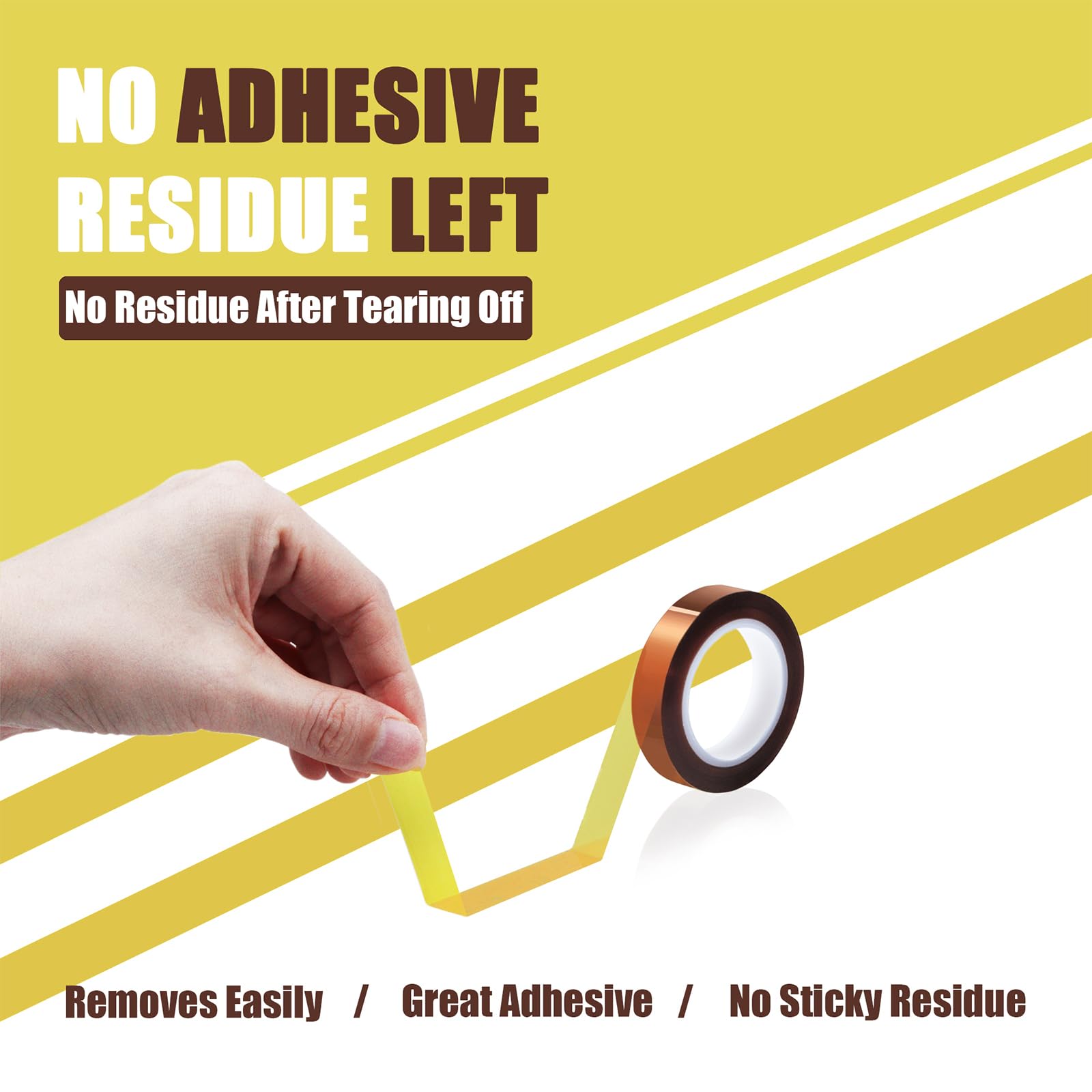 12 Rolls 10mm x 16m (52FT) High Temperature Heat Resistant Tape - No Residue Heat Transfer Tape for Sublimation Press, Vinyl, DIY Crafts & T-Shirt Printing | Perfect for Heat Press Machines & Fabric Projects