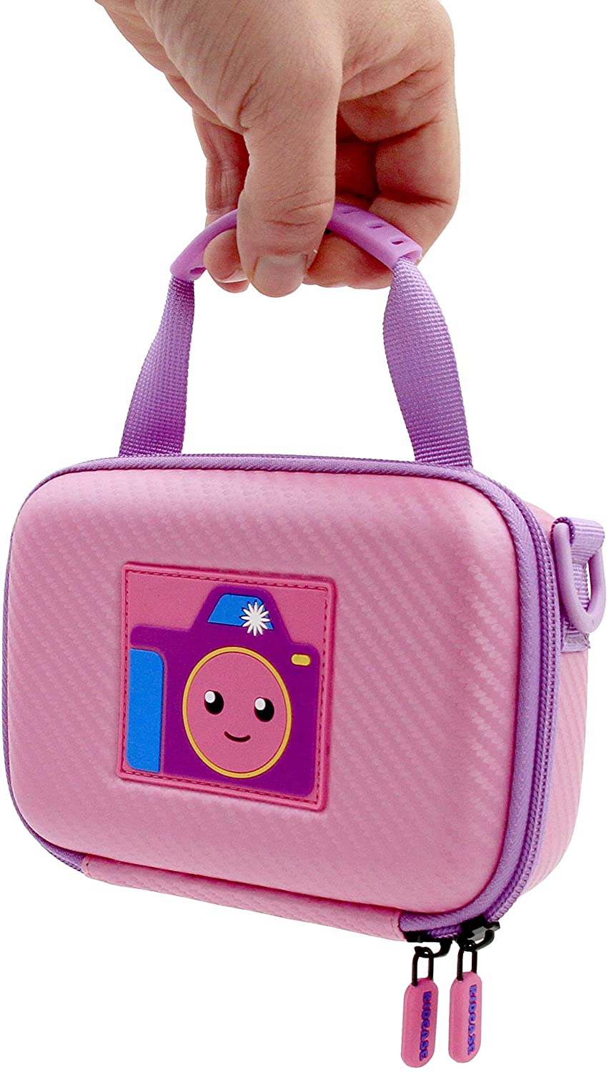 CASEMATIX Pink Camera Case for VTech Kidizoom Creator Cam - Durable Protective Storage for Kids Video Camera & Accessories - Perfect for Travel, School & Outdoor Adventures