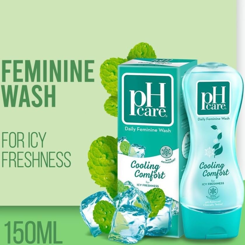 Intimate Wash with Active Cool Formula - 150ml Feminine Hygiene for Freshness & Comfort | Ideal for Daily Use, Post-Workout & Travel
