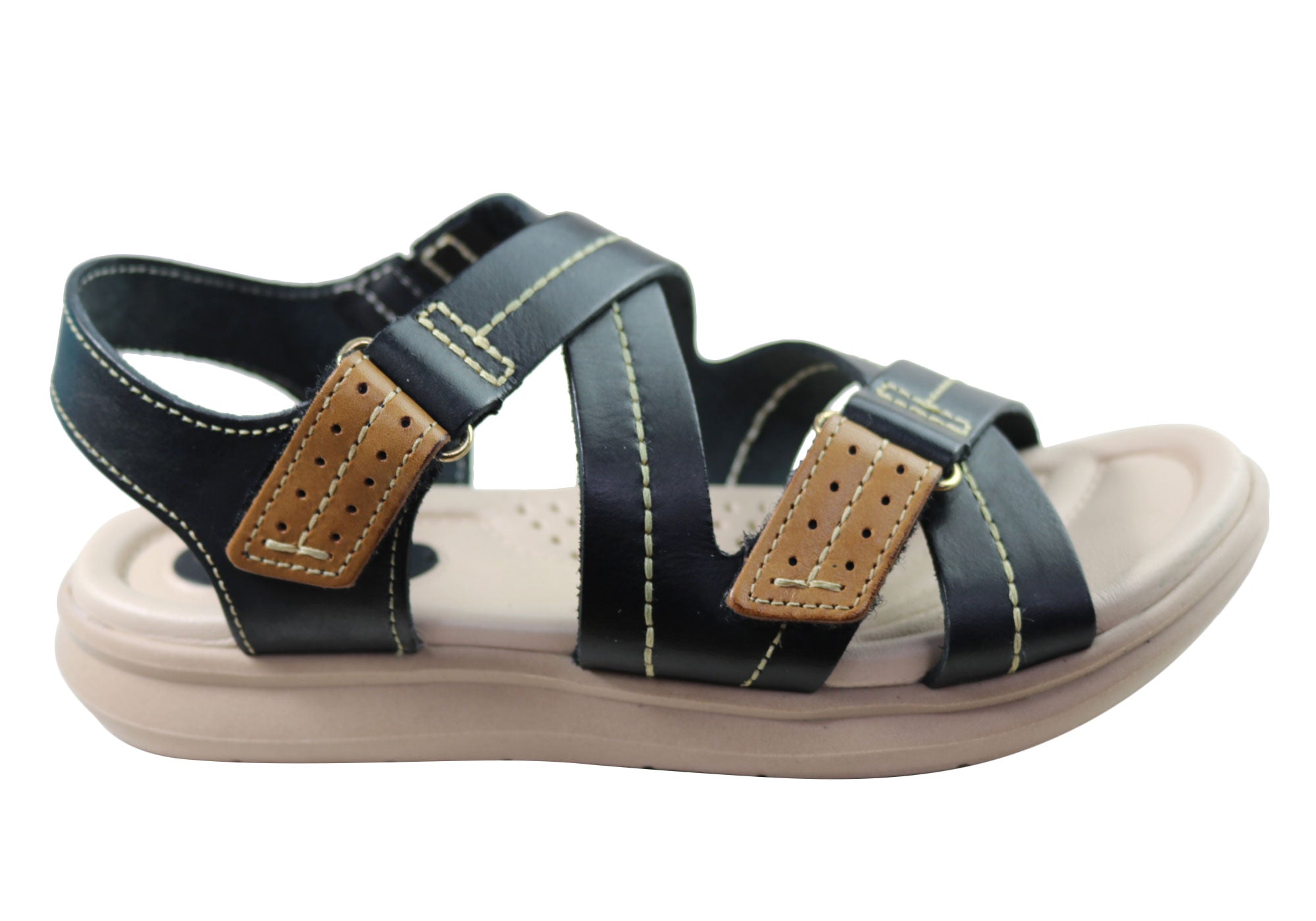 Pegada Sien Women's Comfortable Leather Sandals - Handmade in Brazil - Perfect for Summer, Beach & Casual Outings