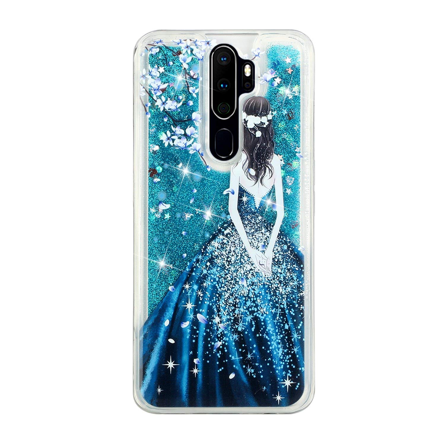 Oppo A9 2020 Glitter Case - Dynamic Quicksand TPU Cover for Daily Protection