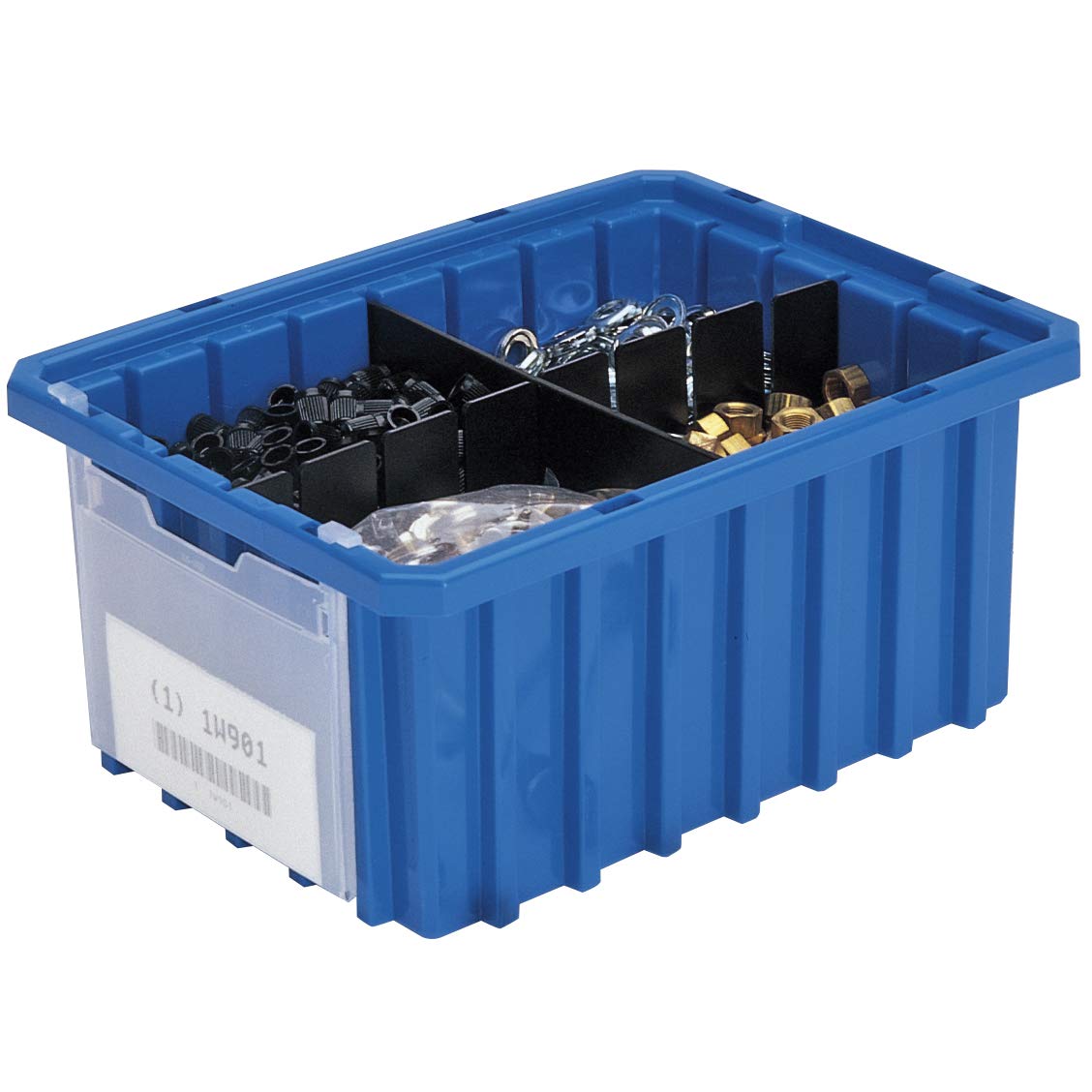 Akro-Mils 33105 Stackable Plastic Storage Bins - 20 Pack Blue Modular Organizer Boxes (10.875