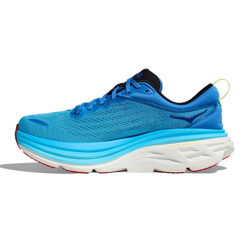 Hoka Men's Bondi 8 Running Shoes - Lightweight Cushioned Sneakers for Marathon, Jogging & Walking - Breathable Mesh Upper with Maximum Support & Comfort