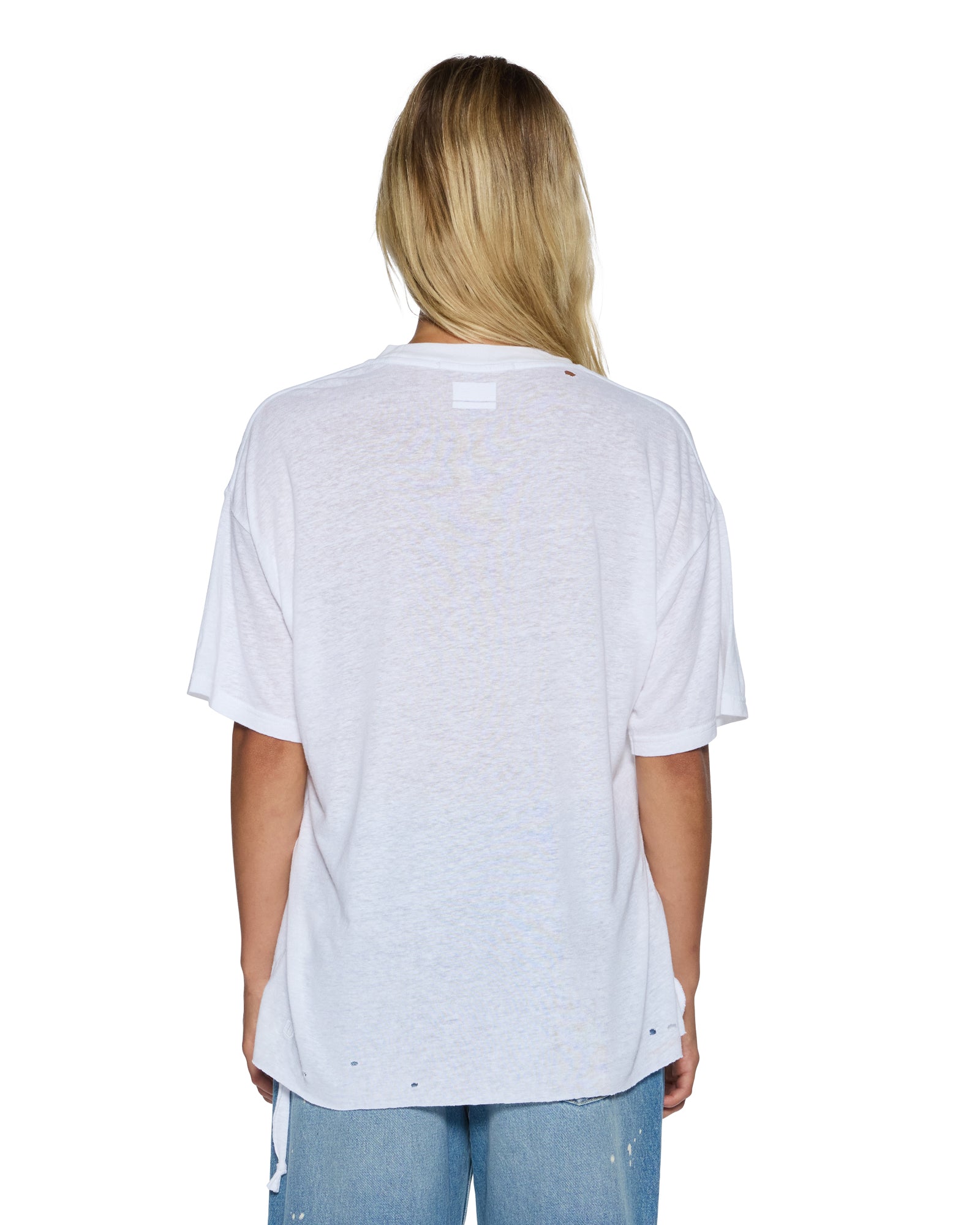 99% Cotton Oversized Slub T-Shirt for Women - Soft & Breathable White Tee for Casual Wear, Street Style & Layering