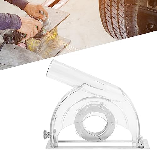 GOTOP 80-125mm Clear Vacuum Dust Shroud for Angle Grinders - Dry Grinding Cover with Dust Collection for Concrete, Tile & Masonry Work - Perfect for Renovation and DIY Projects