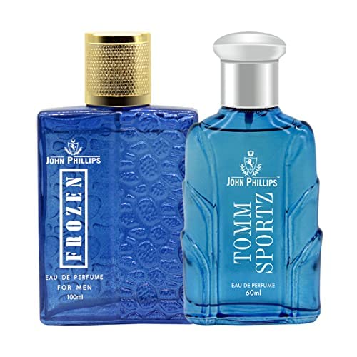John Phillips™ Frozen & Tomm Sportz Men's Cologne - Long Lasting Eau De Toilette Fragrance for Daily Wear & Casual Occasions | Gym, Office, Date Night & Everyday Use