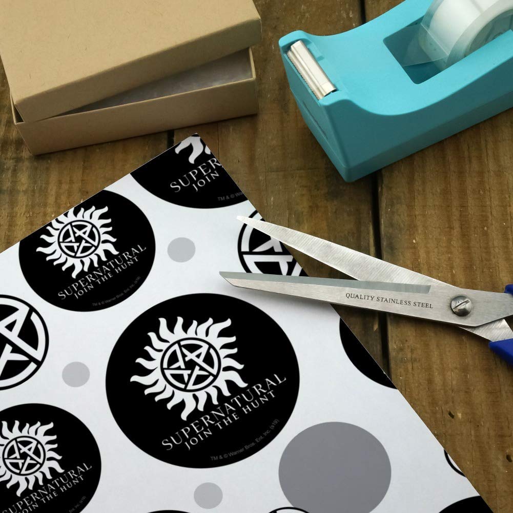 Supernatural Anti-Possession Symbol Gift Wrap Wrapping Paper Roll - Perfect for Halloween, TV Show Parties, and Supernatural Fan Gifts