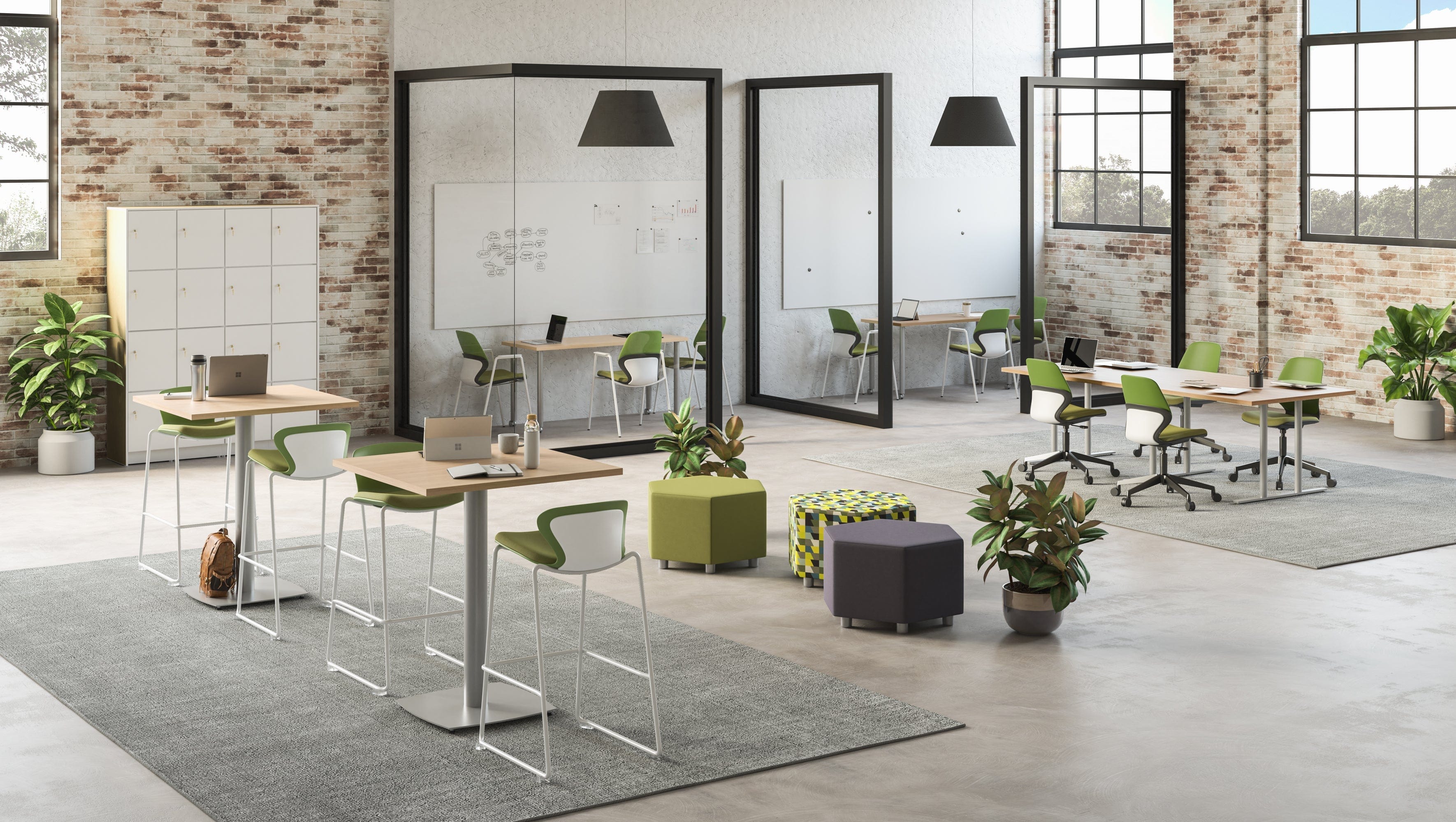 Safco JURNI 60 x 24 Inch Adjustable Height Multi-Purpose Table with Post Leg & Casters [JN6024NFXPCA] - Perfect for Office, Classroom, Conference Room & Home Workspace